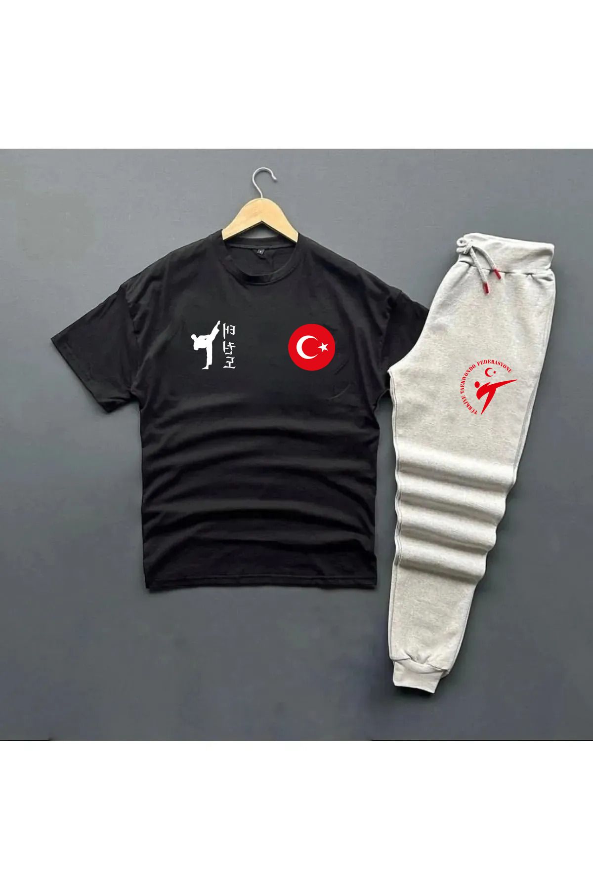 Pisa Art Taekwondo Milli Takım Özel Tasarım Oversize tshirt -Slim Eşofman Altı