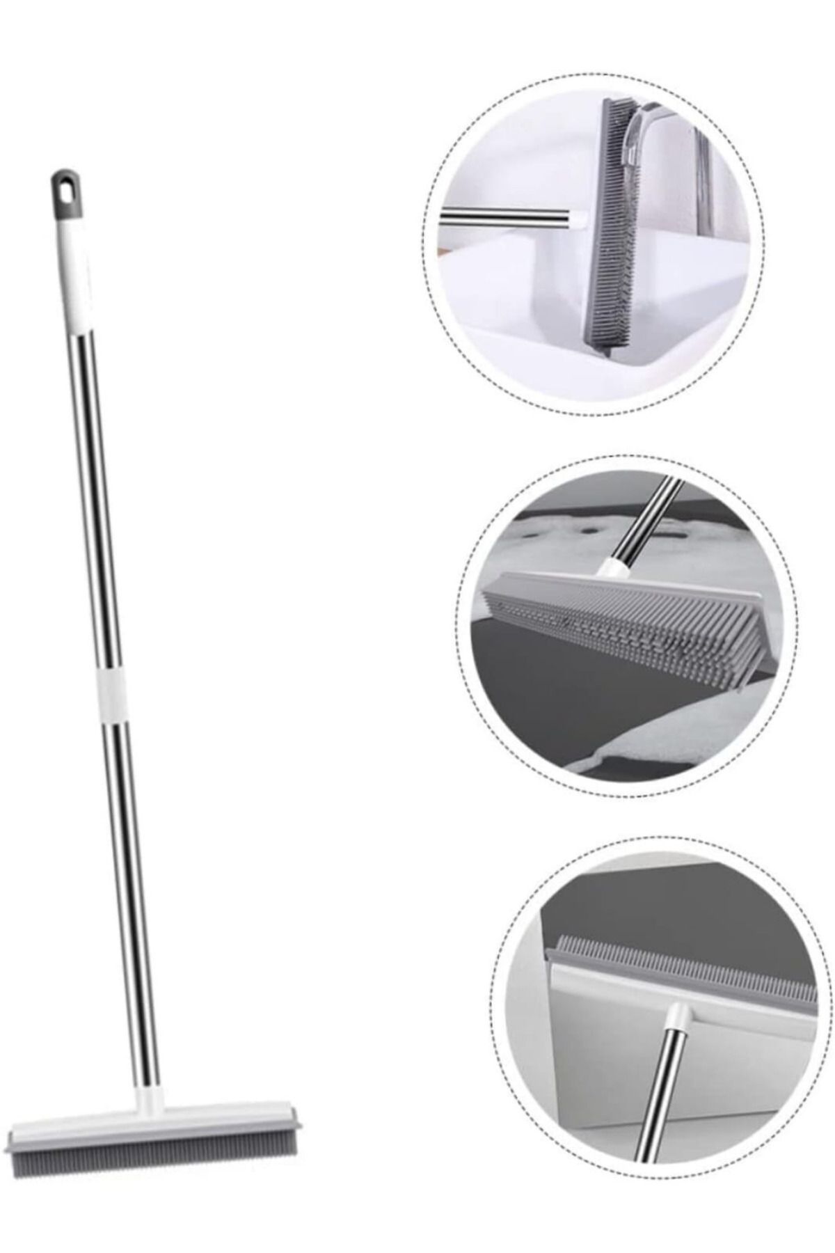 Manosta-Rubber Squeegee Brush. Mop Mop - Extendable Cleaning Brush with Telescopic Handle 2