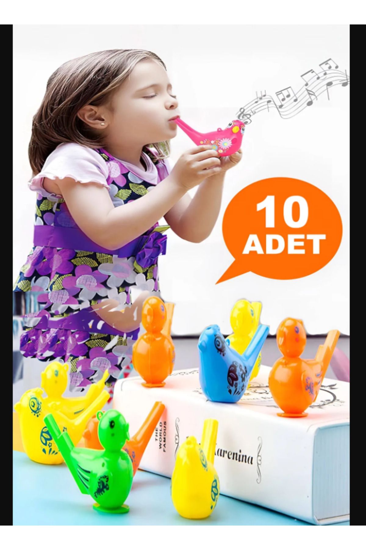Ax Axentia 10 Adet Sulu Düdük Kuş Bülbül Kanarya Düdüğü Müzik Aleti Parti Doğum Günü Karne Hediyesi Oyuncak