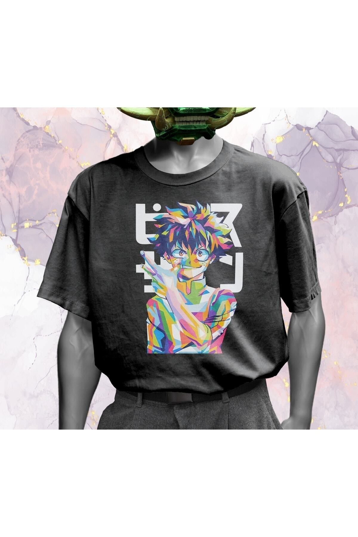 Pisa Art My Hero Academia (boku No Hero Academia) - Midoriya Izuku - Oversize Tişört