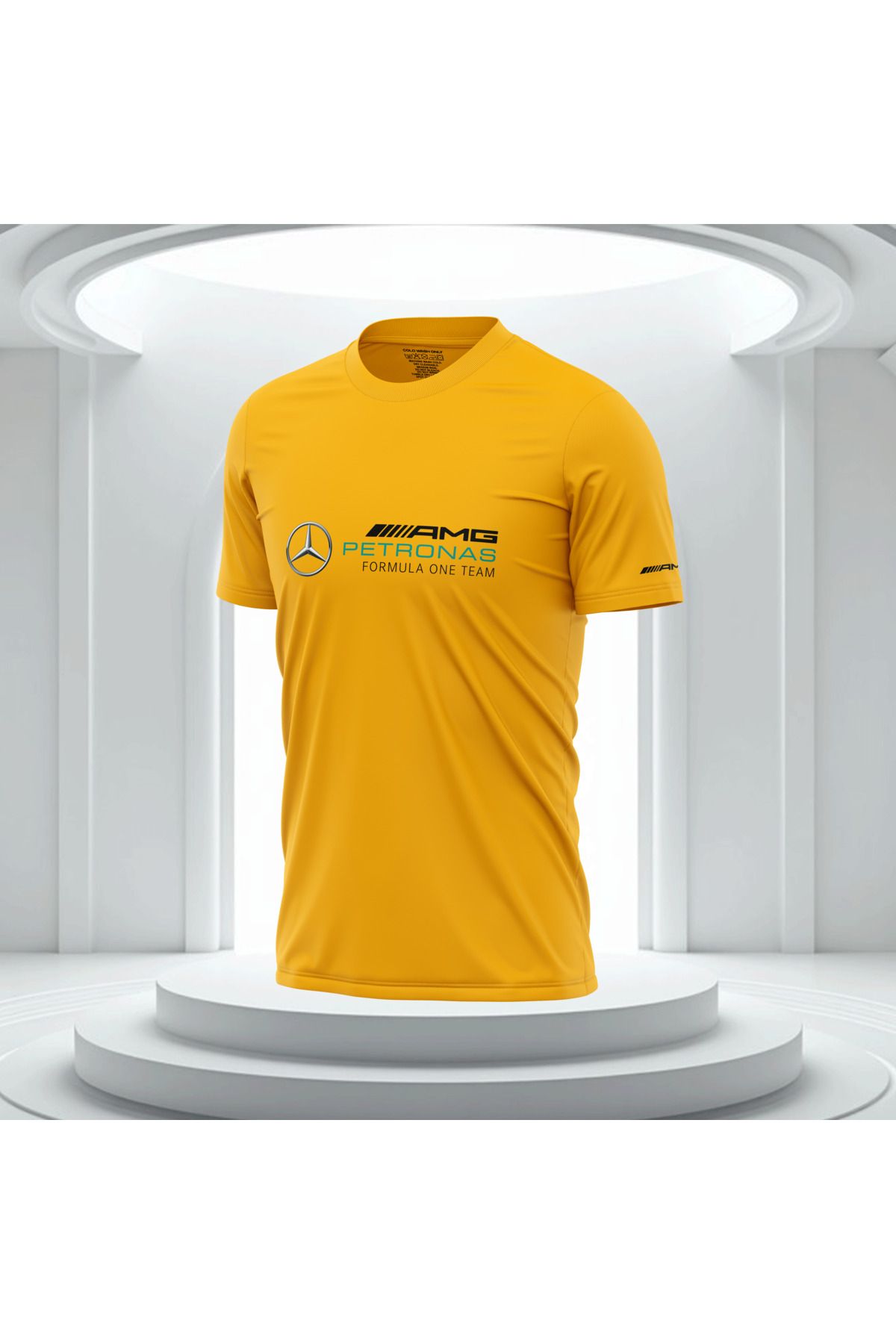 Bulvar Lee Erkek Sıfır Yaka Mercedes Benz Baskılı Yazlık T-Shirt