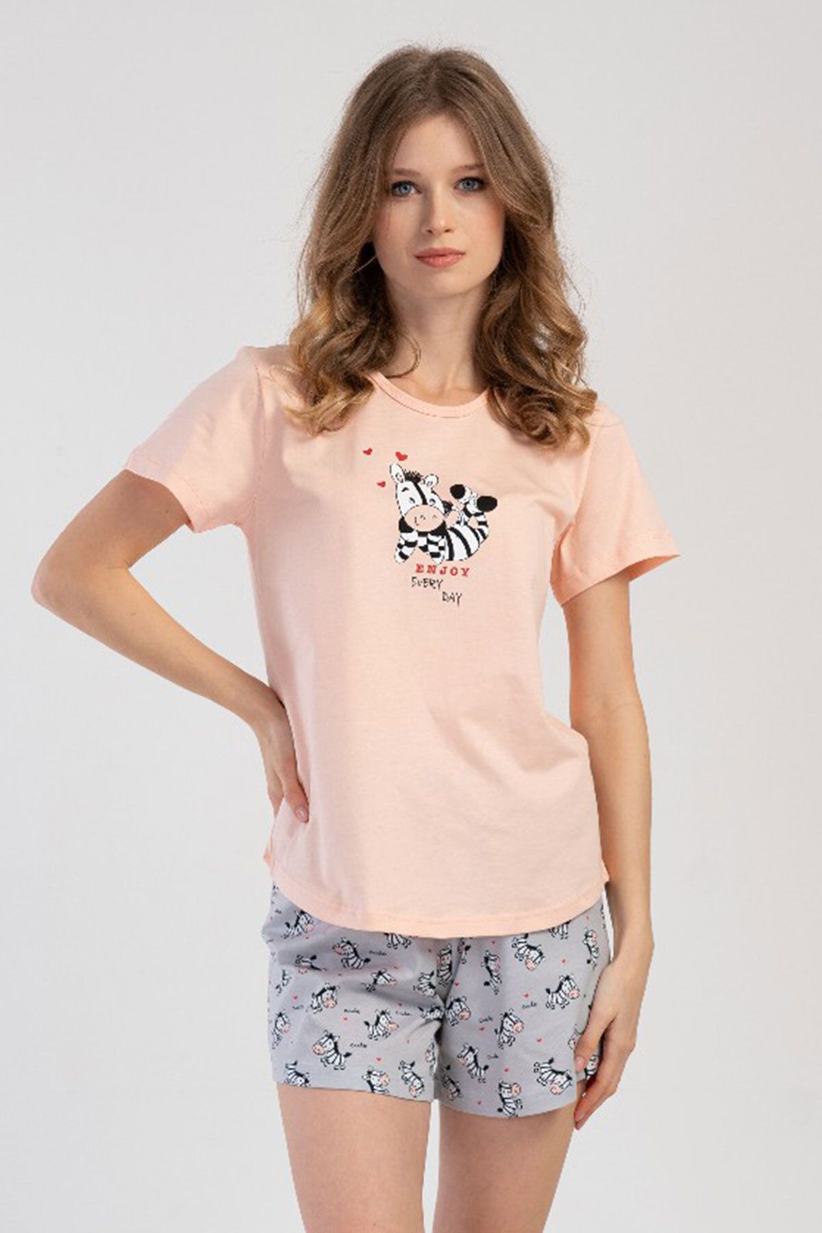 VİENETTA Kadın Kısa Kol Şortlu Pijama Takım , 311181