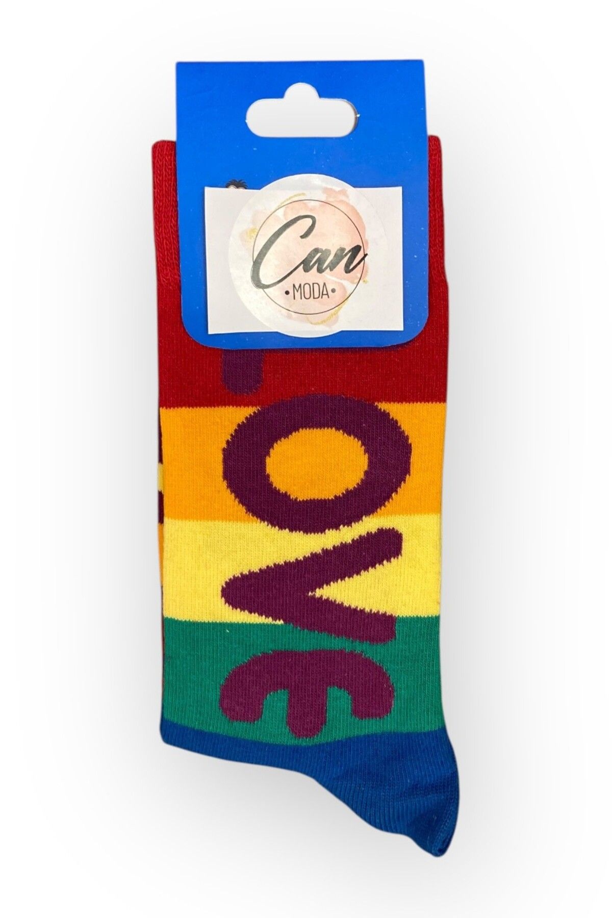 CANMODA Rainbow Love Gökkuşağı Çorap