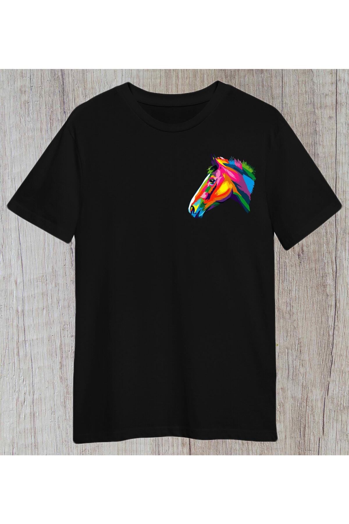 donamod Renkli At Özel Tasarım Tshirt