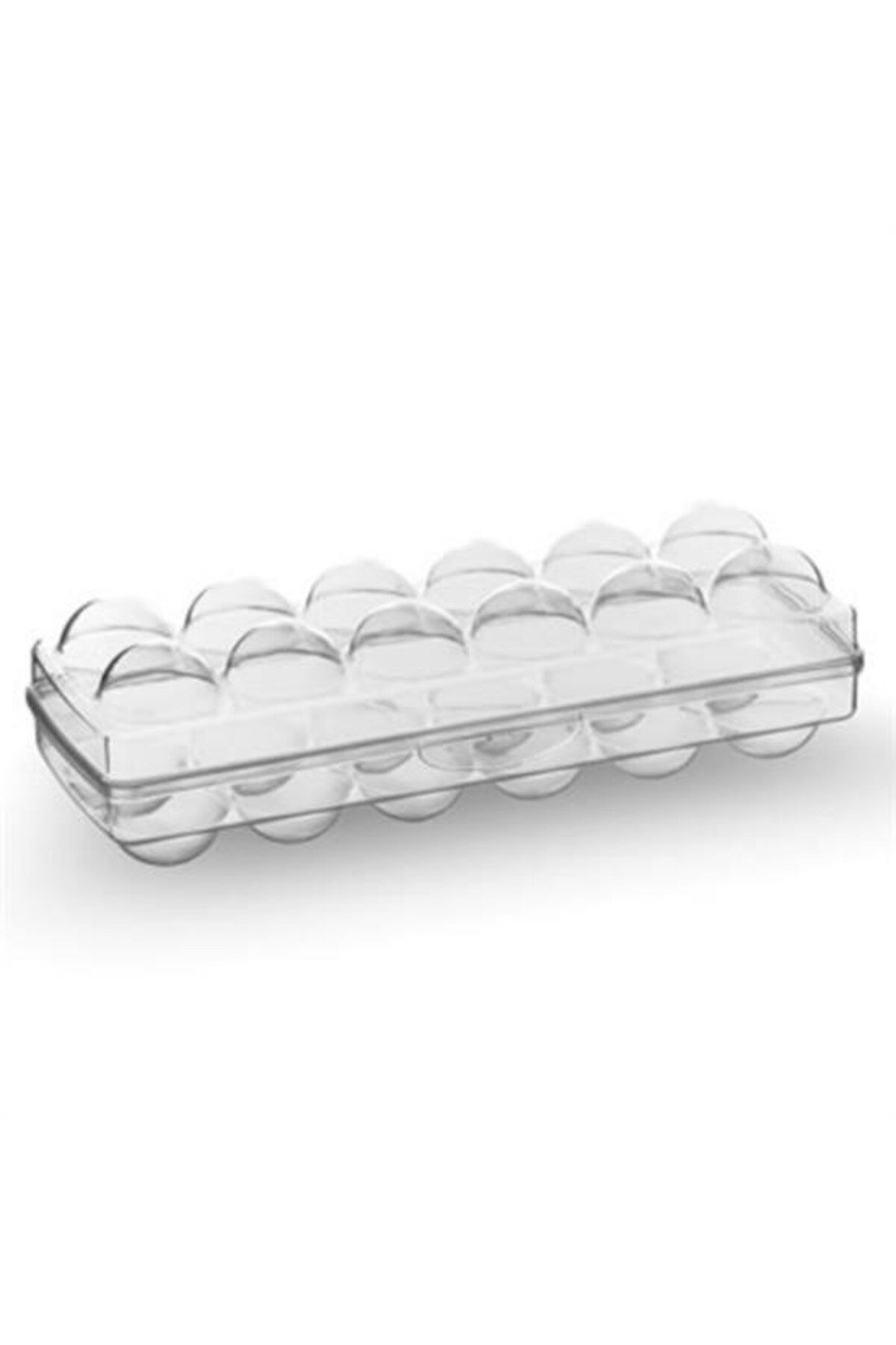 KfksStore 12li Şeffaf Kapaklı Kilitli Yumurta Saklama Kabı Kutusu Aparatı