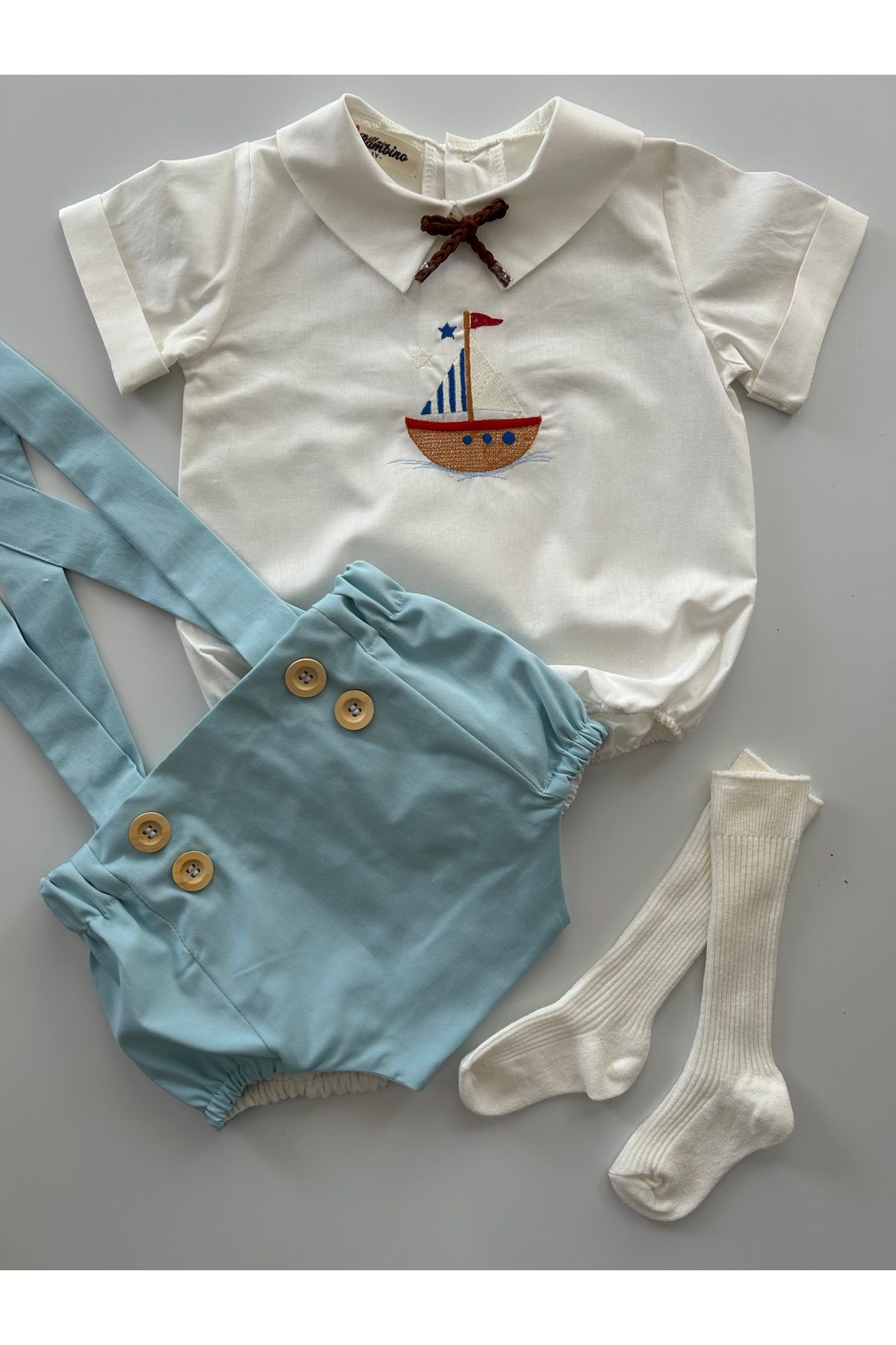 il mio bambino Yelkenli romper takım