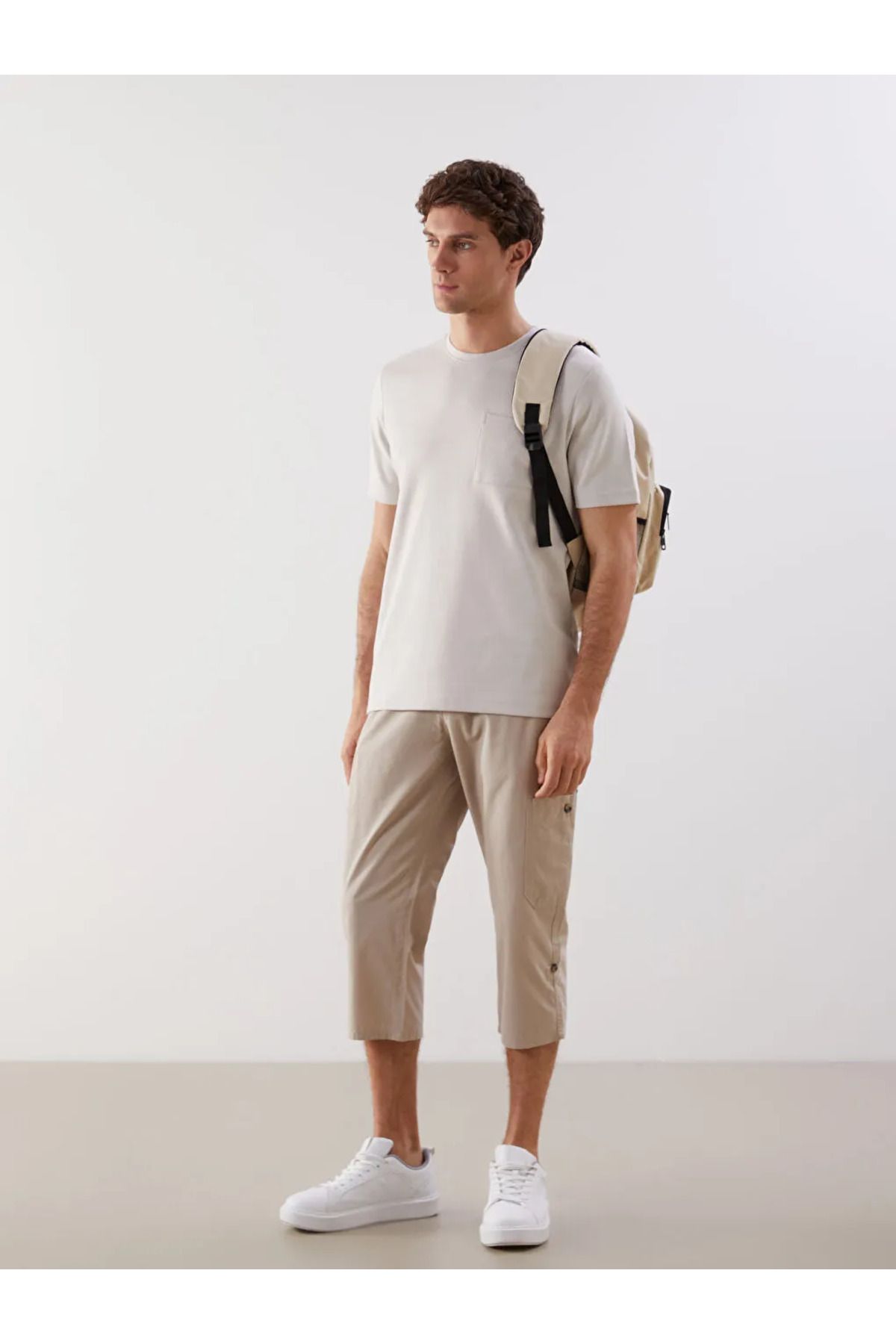 LC Waikiki LCWAIKIKI Basic Bej Standart Kalıp Erkek Roller Şort