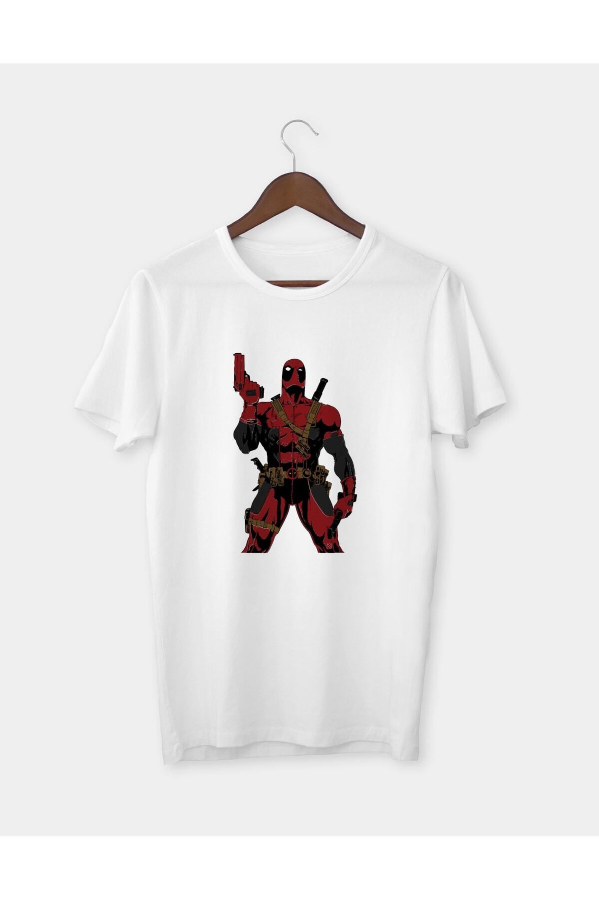 Pisa Art Deadpool Baskılı T-shirt Tişört
