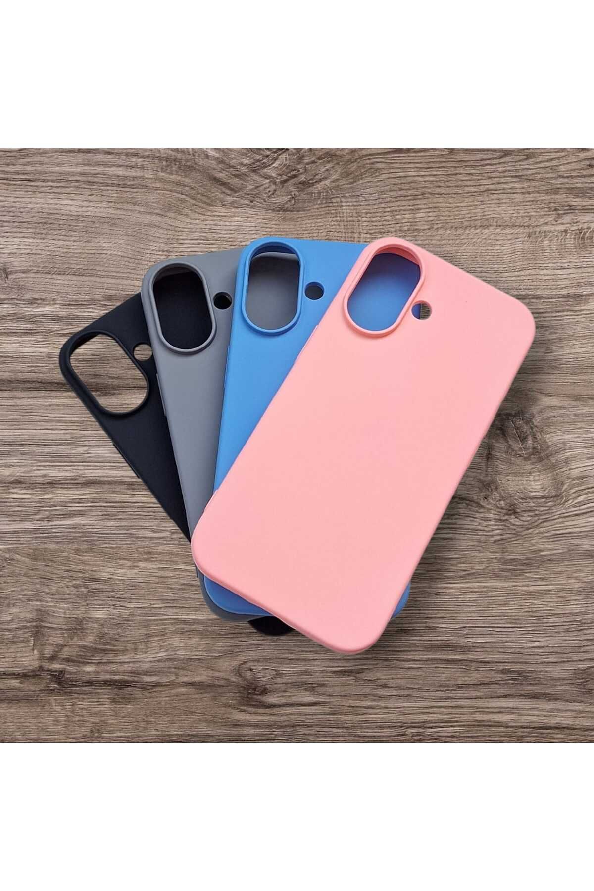 Goktugaksesuar Apple Iphone 16 Kadife Destekli Renkli Lüks Silikon Kılıf