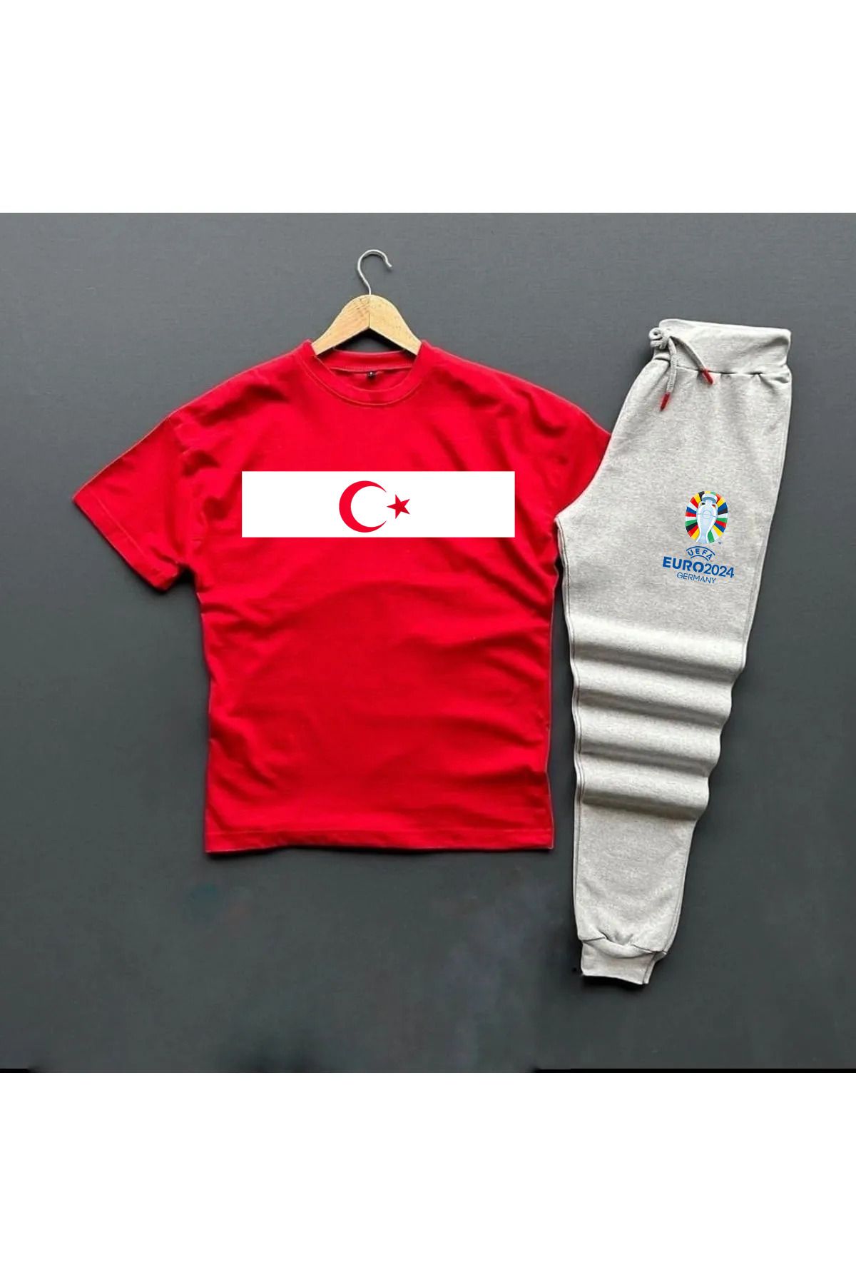 Pisa Art Milli Takım Euro 2024 Özel Tasarım Eşofman Altı-tshirt Kombini