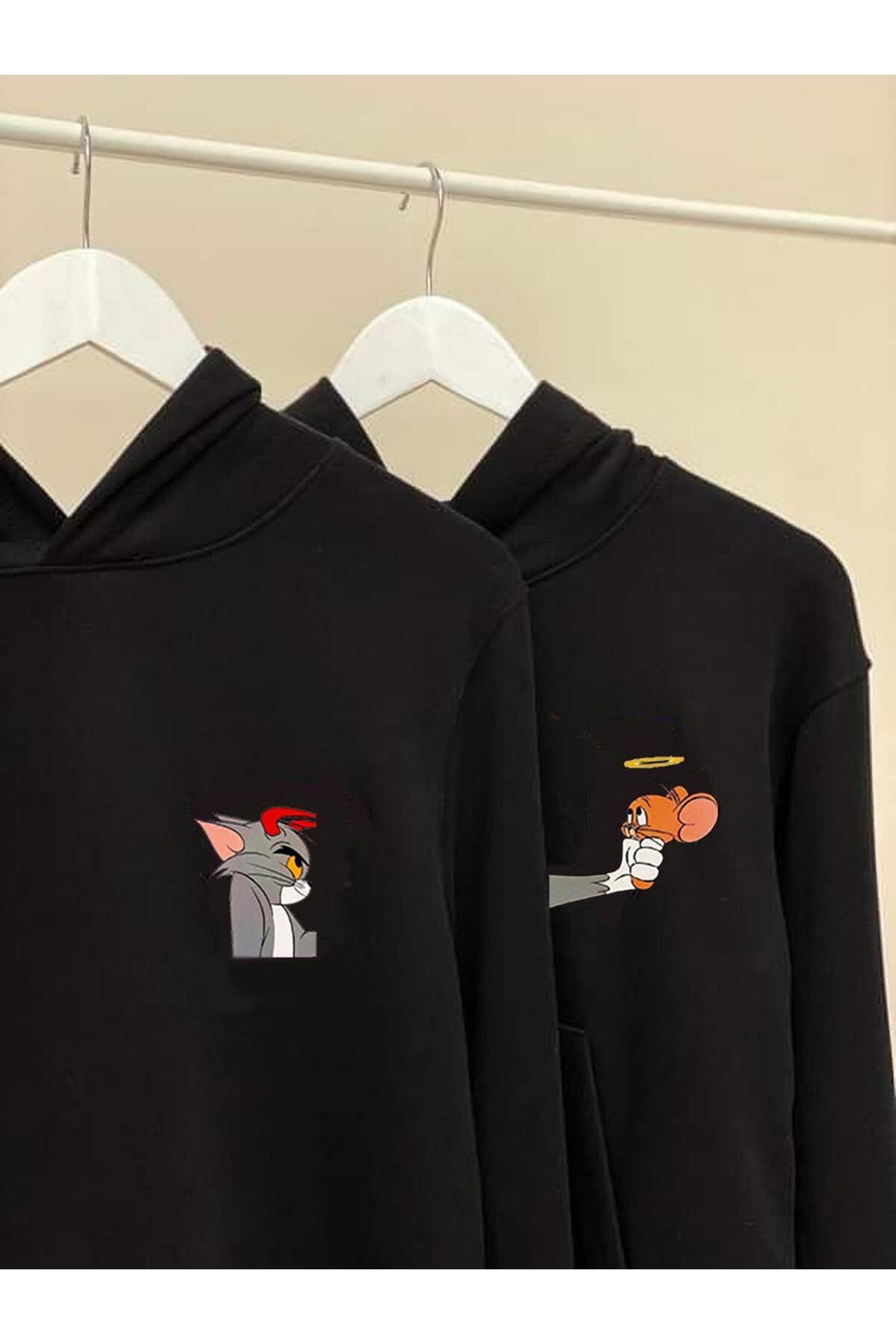 Pisa Art Tom Ve Jerry Çift Sweatshirti 2 Adet