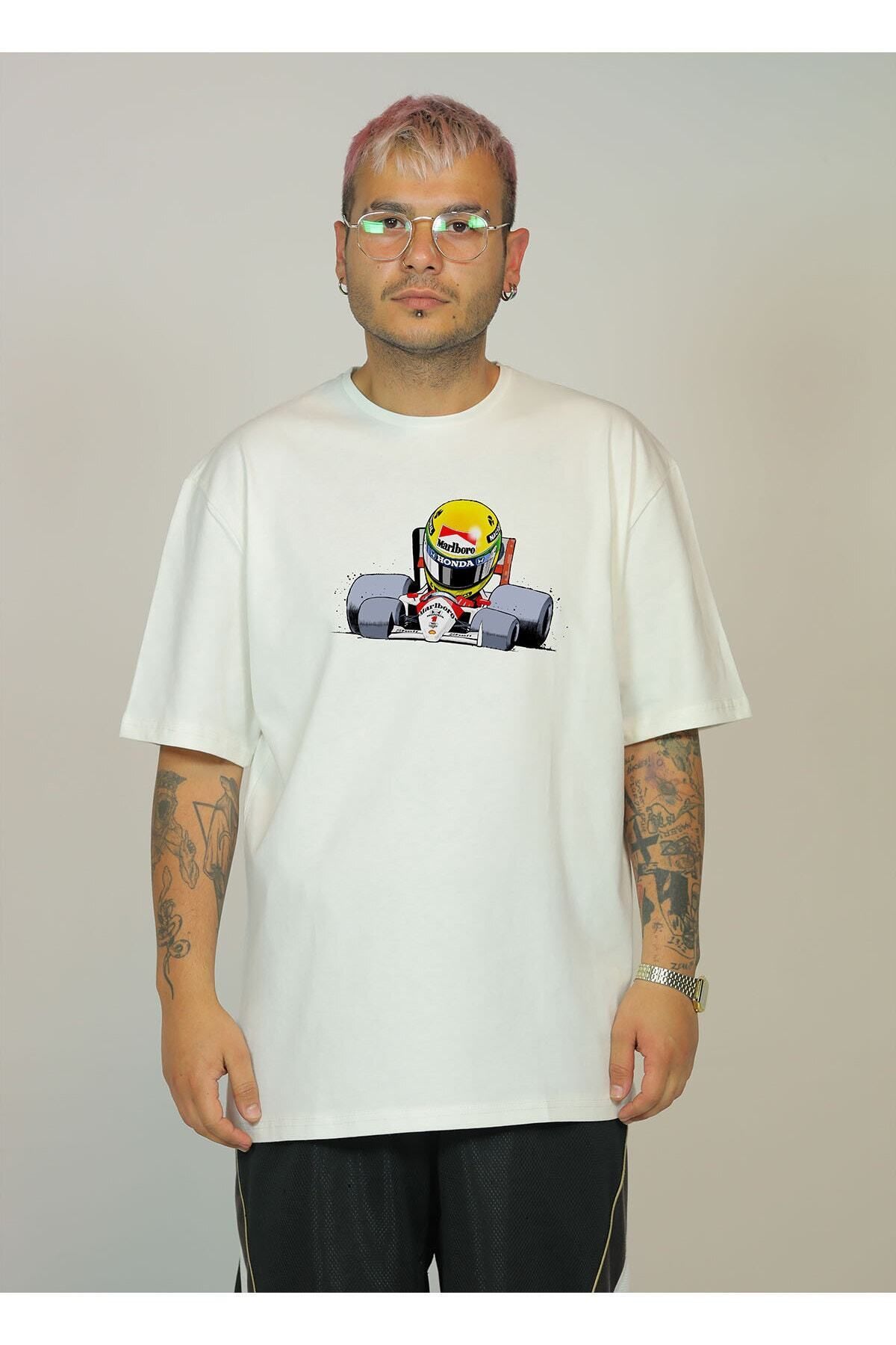 Pisa Art Formula 1 Ayrton Senna Mini F1 Tişört