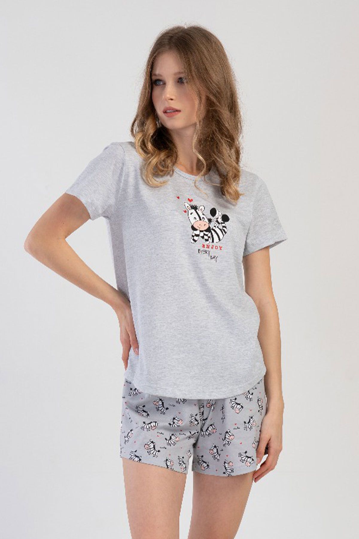 VİENETTA Kadın Kısa Kol Şortlu Pijama Takım , 311181