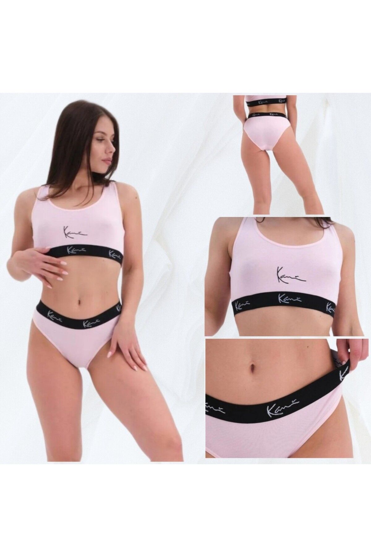 DORA UNDERWEAR Kadın Pembe Büstiyer Slip İç Çamaşır Takımı