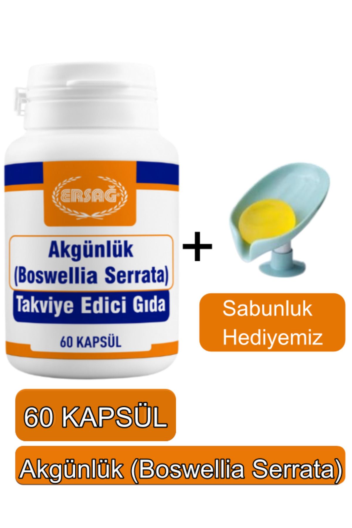 Ersağ Akgünlük (boswellia Serrata) Takviye Edici Gıda - - Sabunluk Hediyemiz 2014-92