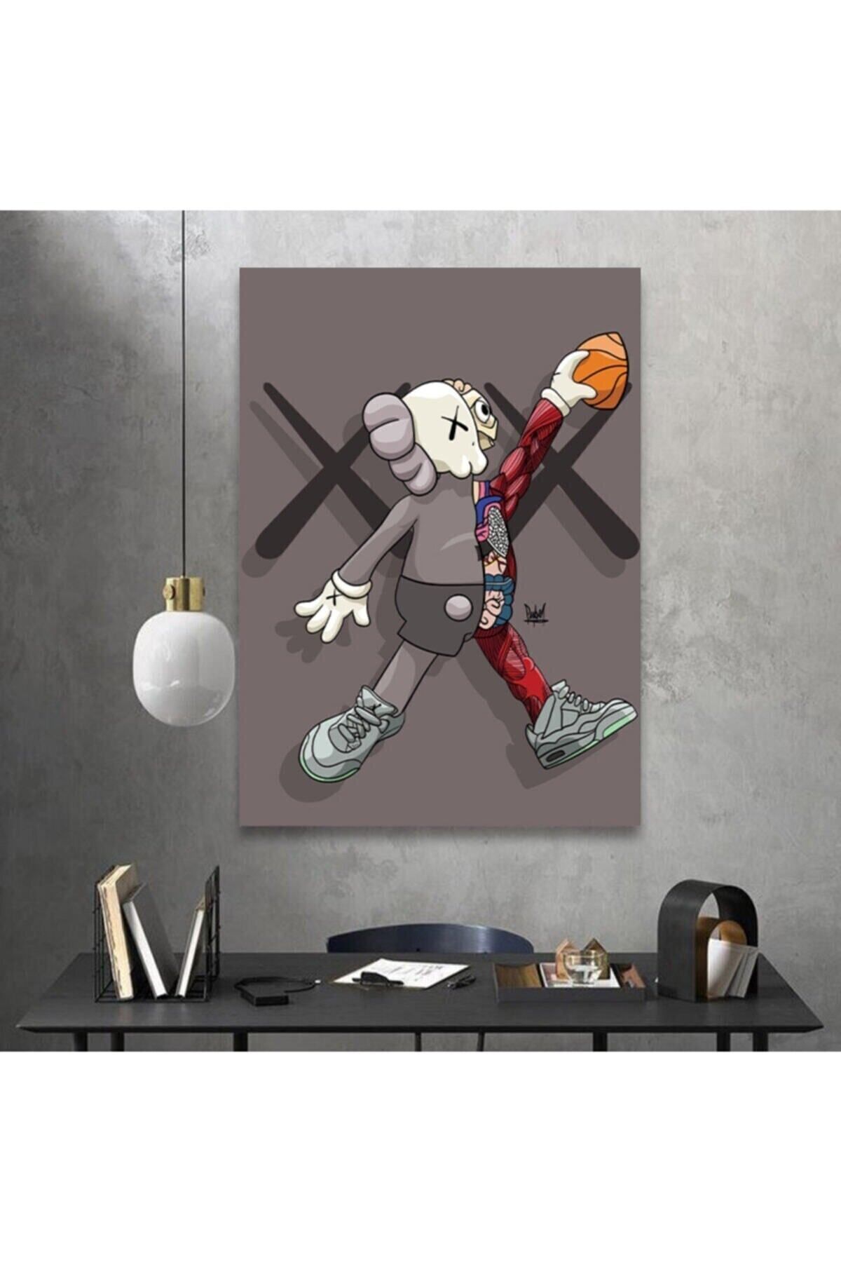 KanvasSepeti Kaws Basketball Duvar Dekorasyon Kanvas Tablo