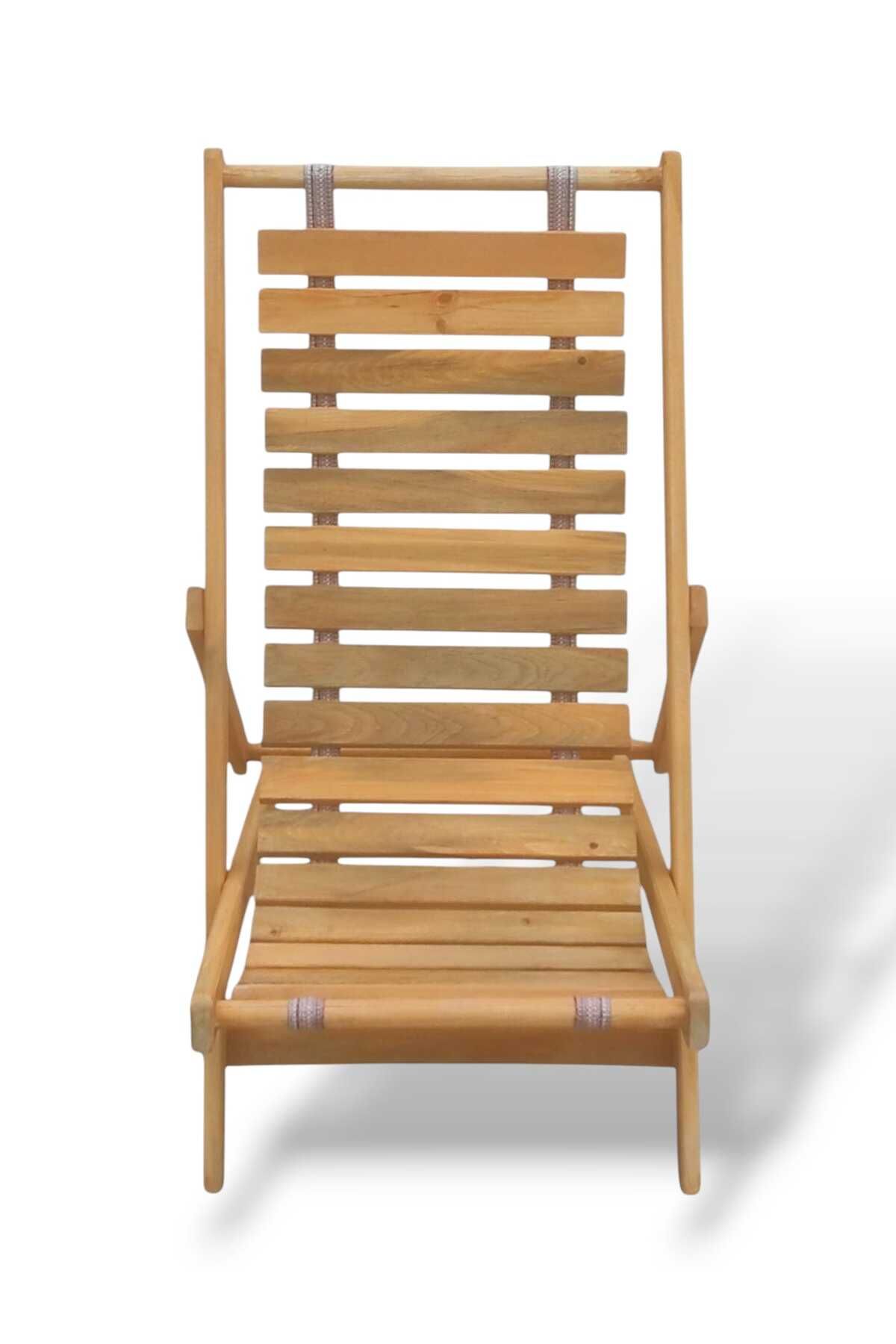 Yonga Ahşap katlanır şezlong sandalye. bahçe. balkon. teras.