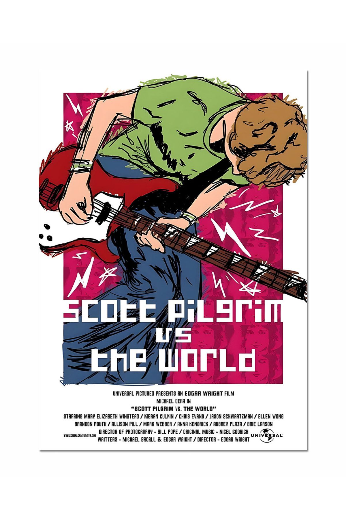 Ayabak Metal Poster Scott Pilgrim vs. The World - Dekoratif Metal Poster - Hediyelik Metal Poster