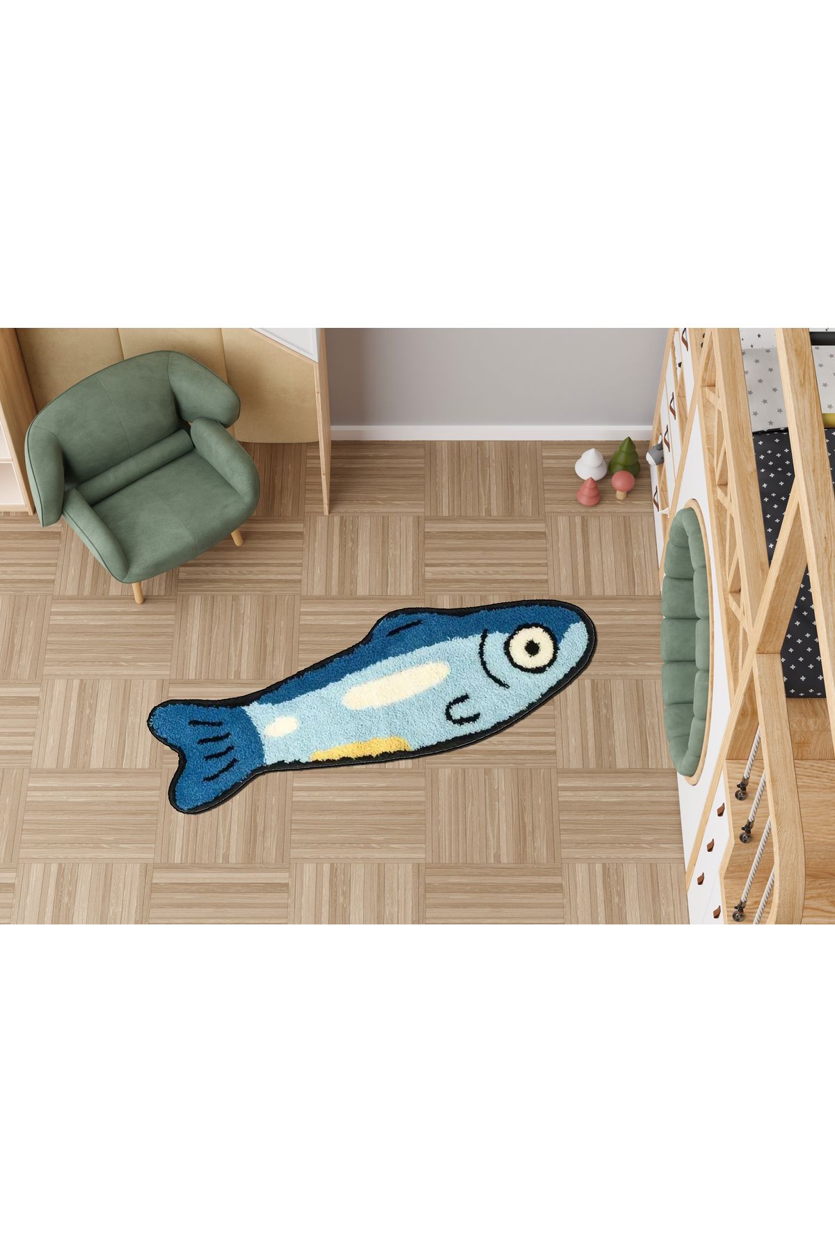 Rugs Modern Halı İnci Koleksiyonu Balık Detaylı Dokuma Taban Modern Dekoratif Halı inci71