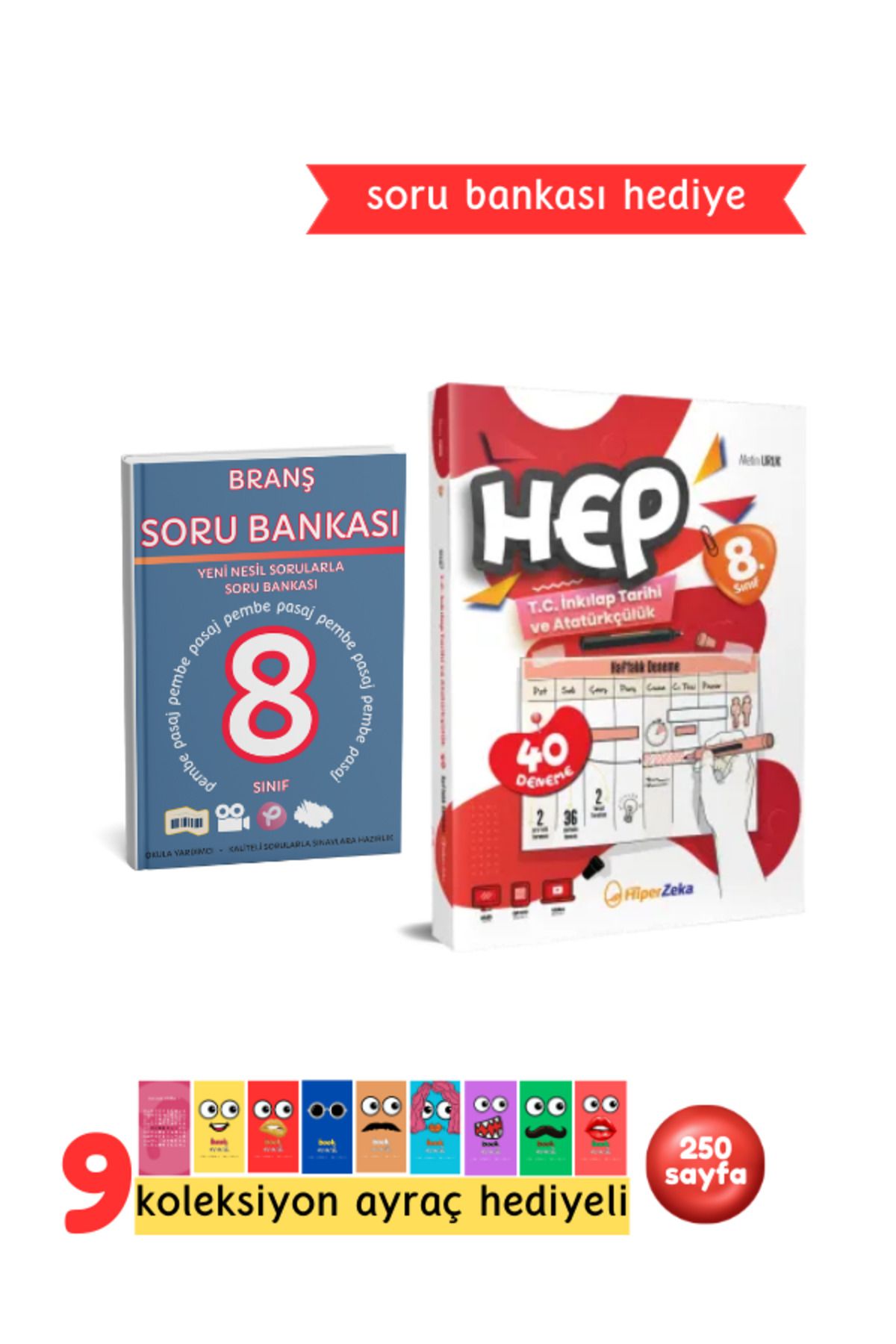 Pembe Yayınevi Hiper Zeka Yayınları 8. Sınıf Haftalık HEP T.C. İnkılap Tarihi ve Atatürkçülük 40 Deneme
