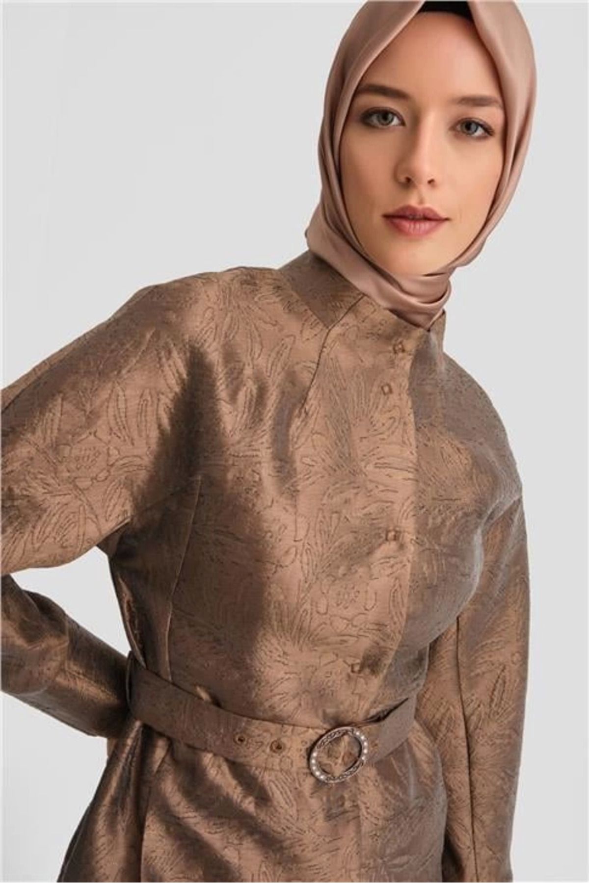 aradimtaradim Armine Taşlı Tokalı Jakar Kap 24K7505 Bronz