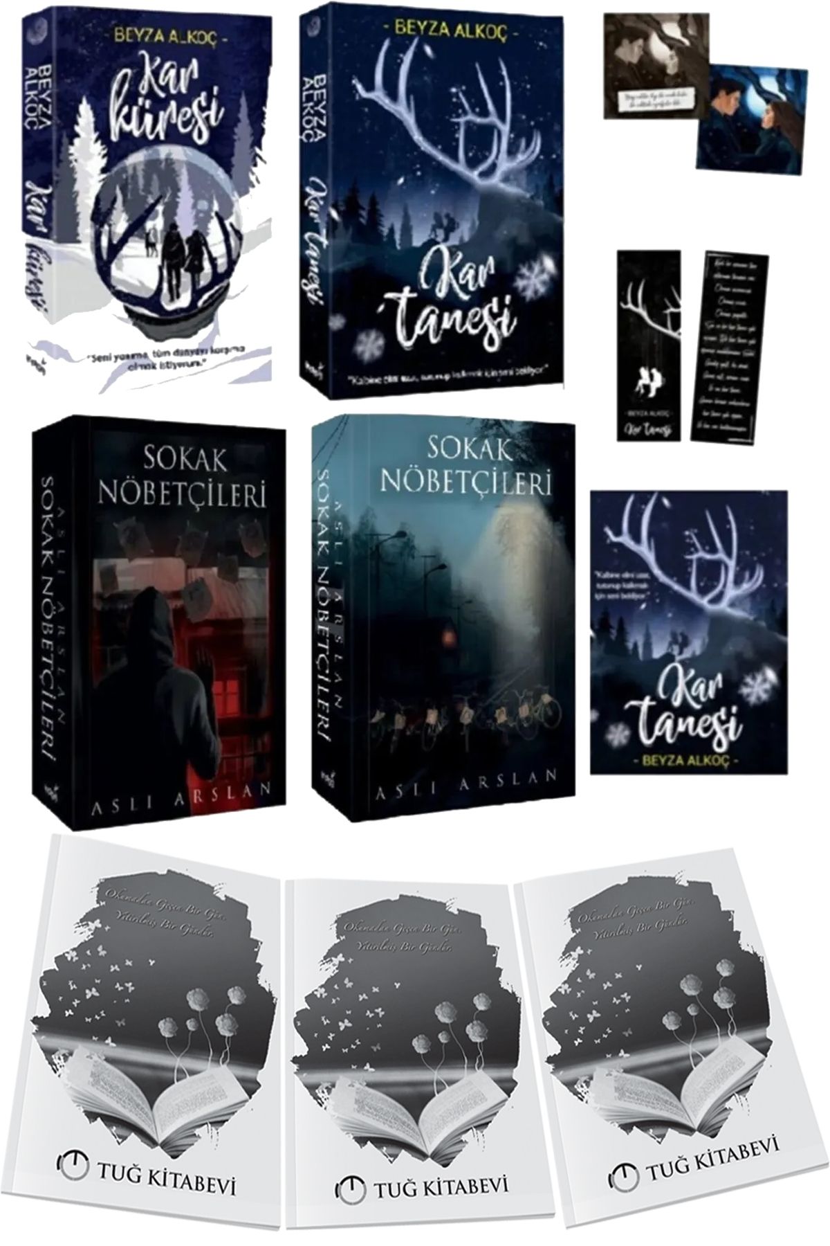 İndigo Kitap Sokak Nöbetçileri 1-2 Aslı Arslan / Kar Küresi Kar Tanesi Beyza Alkoç 4lü Set + Hediyeli