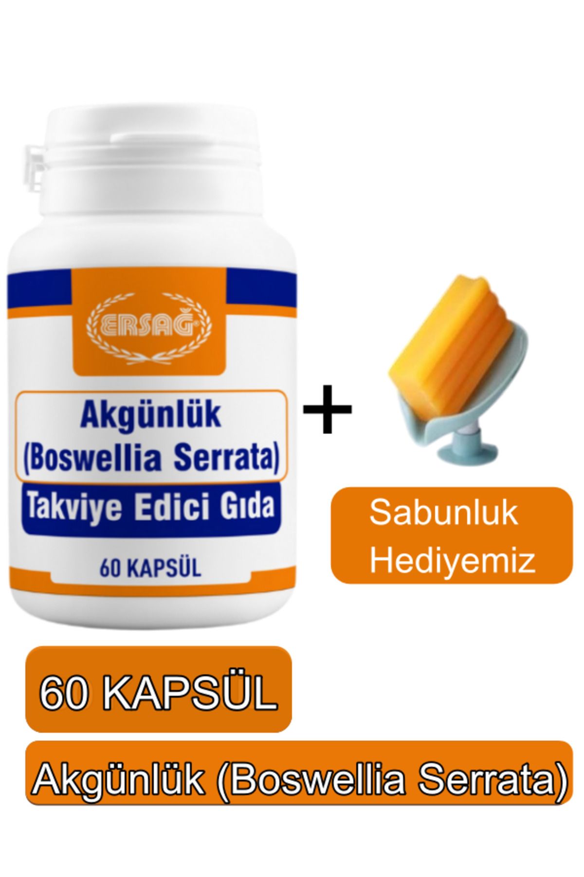 Ersağ Akgünlük (boswellia Serrata) Takviye Edici Gıda - - Sabunluk Hediyemiz 2014-90
