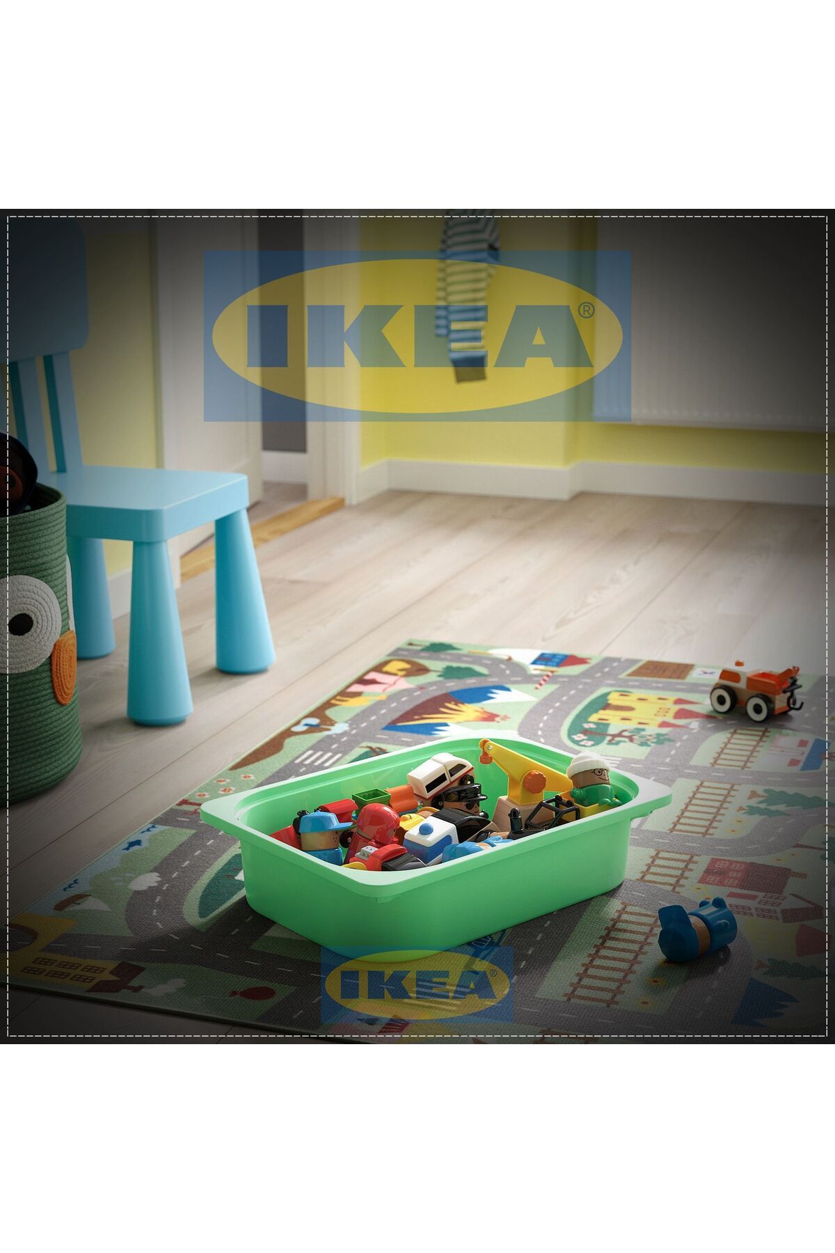 IKEA Trofast Oyuncak Saklama Kutusu, Açık Yeşil, 42x30x10 cm