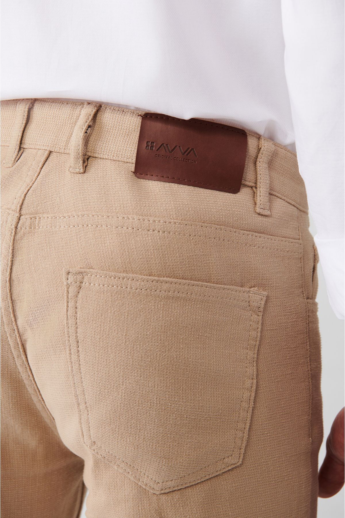 Avva-Mink Dobby Flexible 5-Taschen-Hose für Herren A31y3024 7