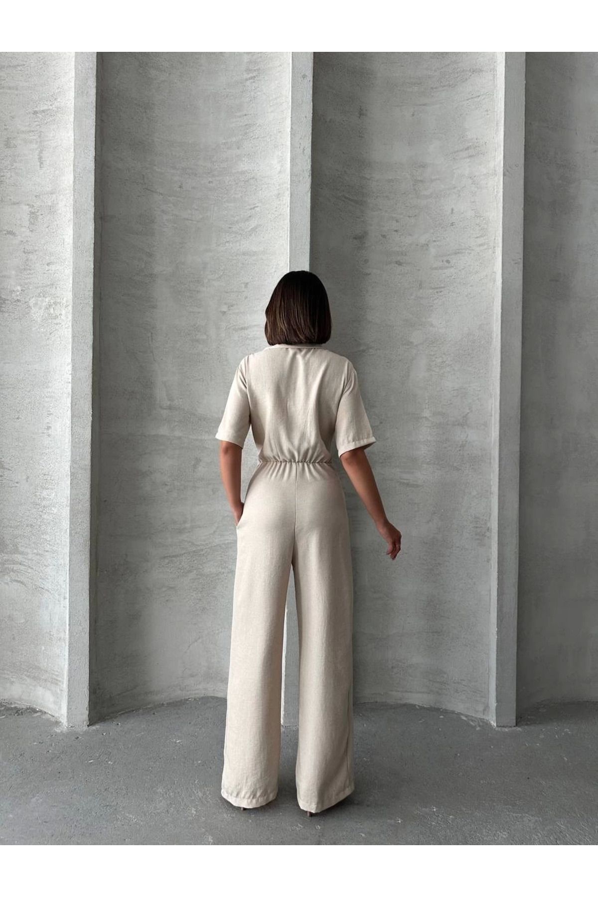 MODA Uzun keten tulum s255059