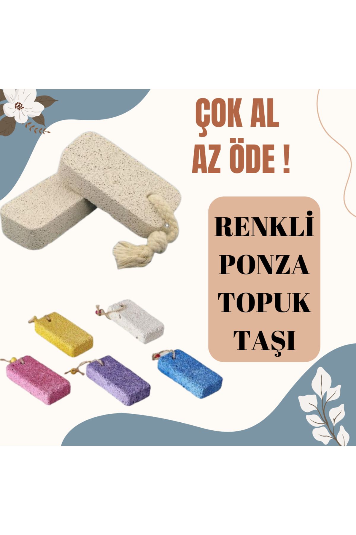 SOAVİE (3 ADET) Doğal Ponza Taşı Topuk Temizleyici – Ayak Bakımı İçin