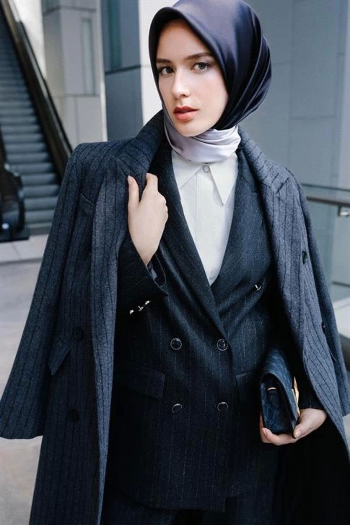 aradimtaradim Armine Yün Karışımlı Blazer Kaban 24K7604 Antrasit
