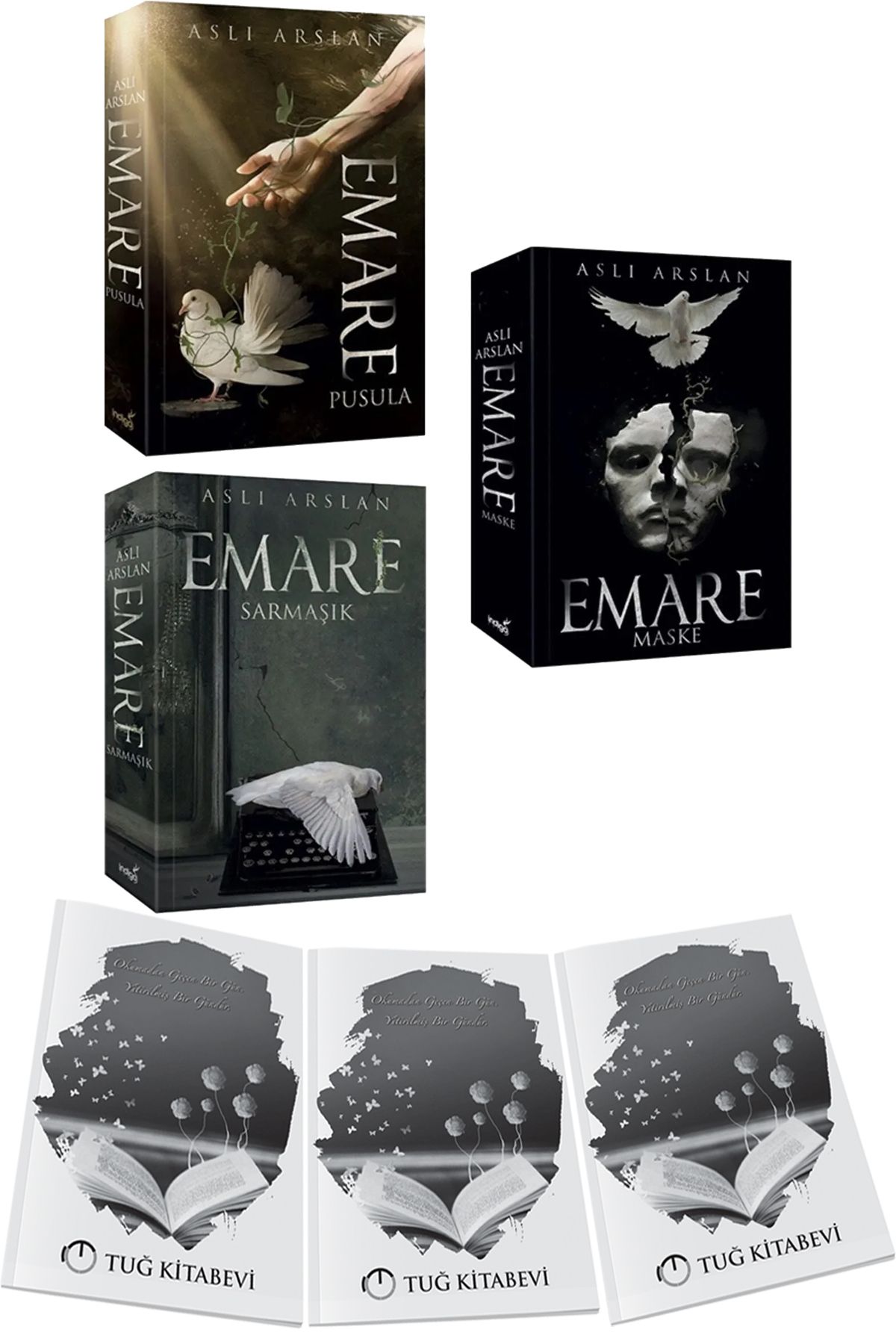İndigo Kitap Emare Pusula, Emare Sarmaşık ve Emare Maske - Aslı Arslan 3lü Set + Hediyeli