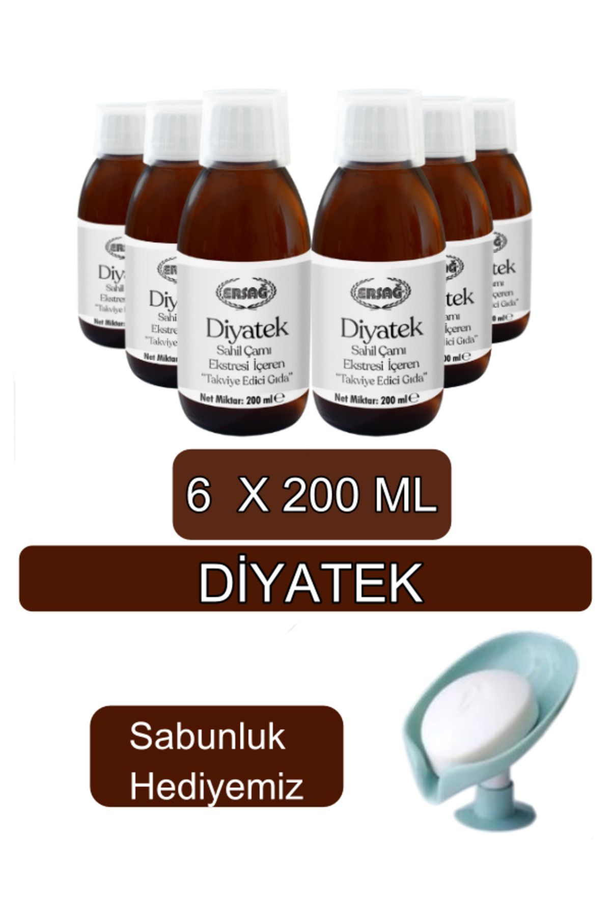 Ersağ Diyatek Sahil Çamı Ekstresi 6'lı Paket - Sabunluk Hediyemiz 4048-7