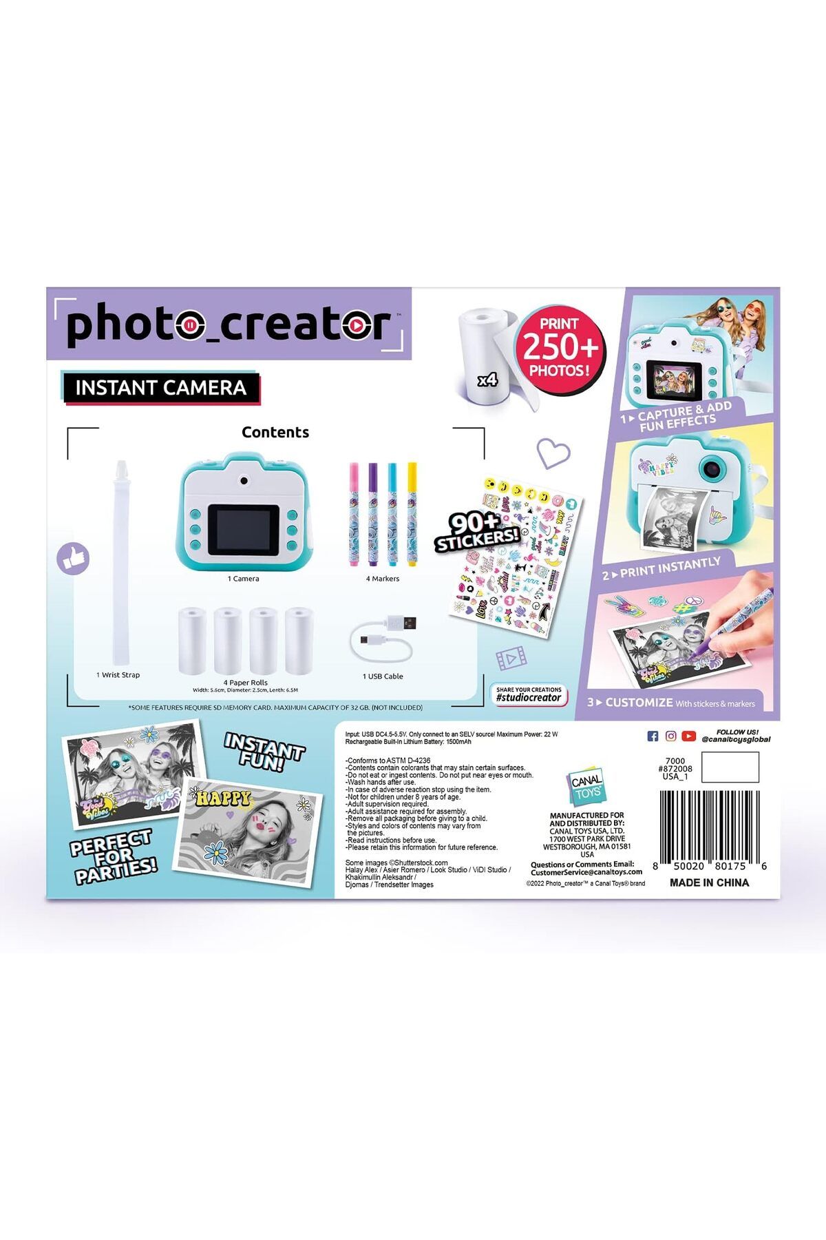 Canal Toys Fotoğraf Oluşturucu Anında Baskı Kamerası – Fotoğraf, Selfie ve Video