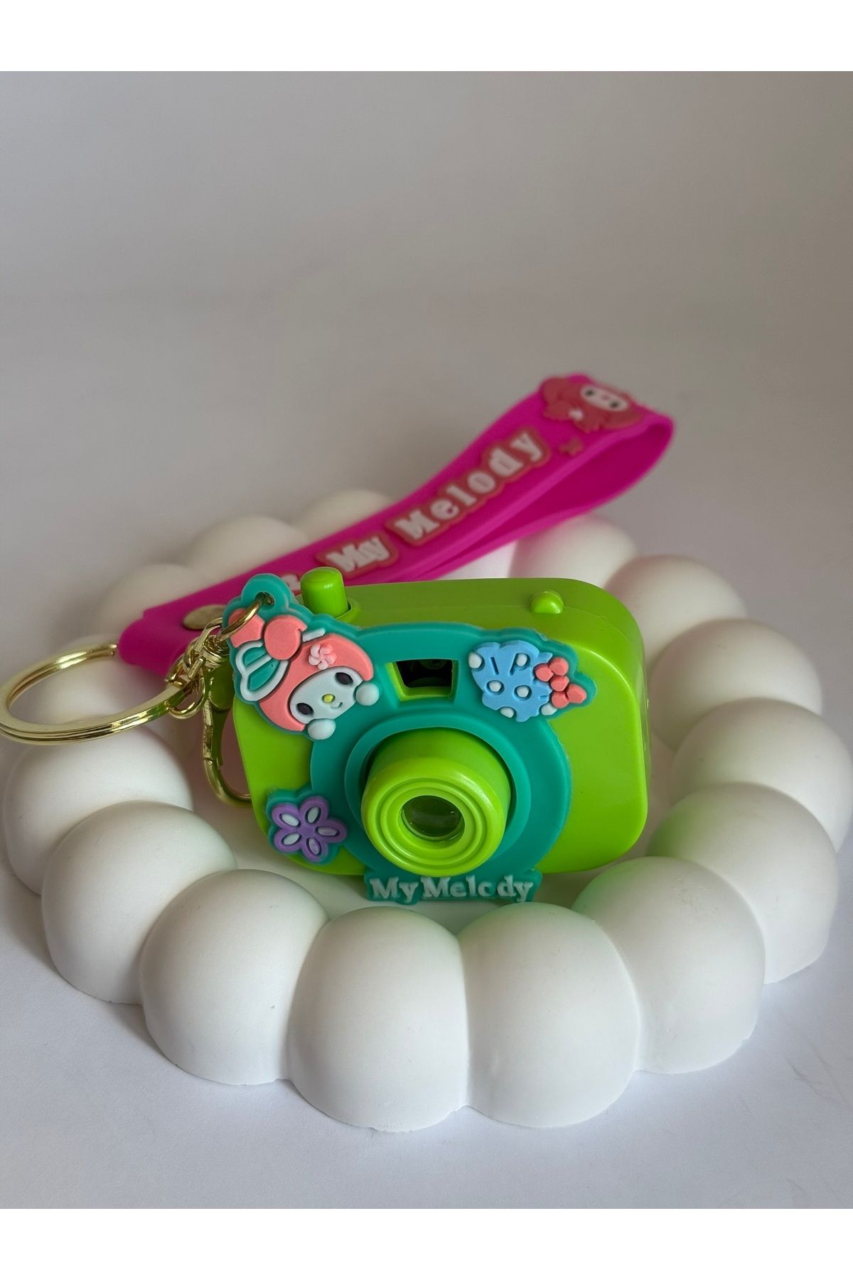 PileaD DUVARA YANSITMALI MY MELODY FOTOĞRAF MAKİNESİ ANAHTARLIK ÇANTA SÜSÜ