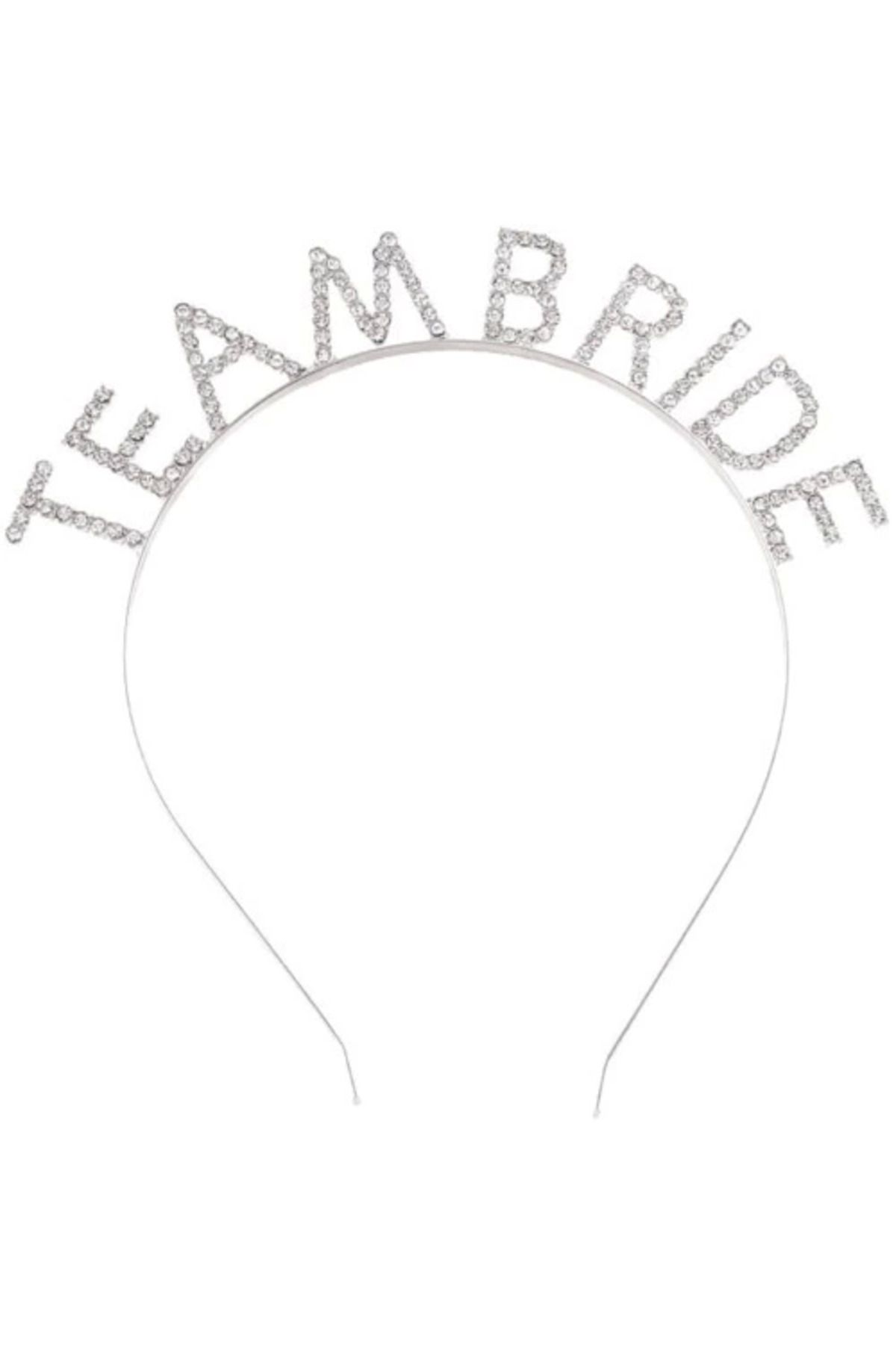 E&E Home Gümüş Kaplama Kristal Taşlı Team Bride Taç