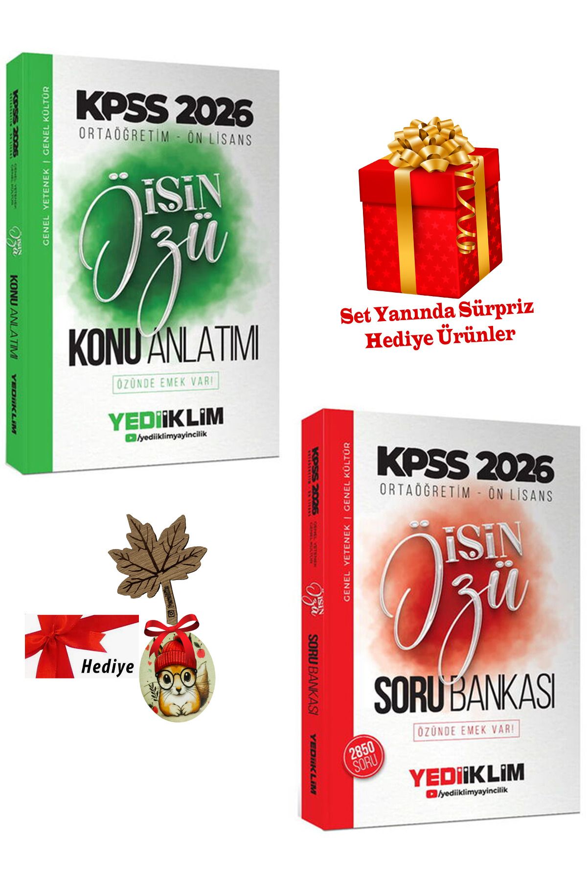 Yediiklim Yayınları Yediiklim 2026 KPSS Ortaöğretim Ön Lisans İŞİN ÖZÜ Konu Anlatımı ve Soru Bankası 2 li Set