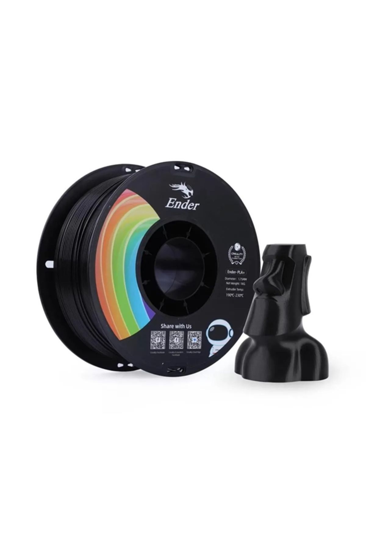 Creality NKATEİLER Creality Ender Pla+ Filament Siyah 1.75mm 12 KG BEYAZ