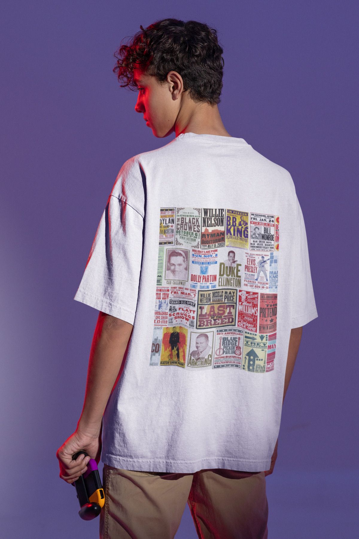 MAGORS LAST BRED SIRT BASKILI BİSİKLET YAKA PAMUKLU OVERSIZE KALIP KISA KOLLU UNİSEX TSHIRT