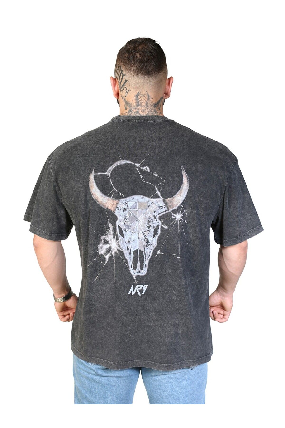 Muu Legacy RODEO SKULL Oversize T-Shirt %100 Pamuk Dijital Baskılı