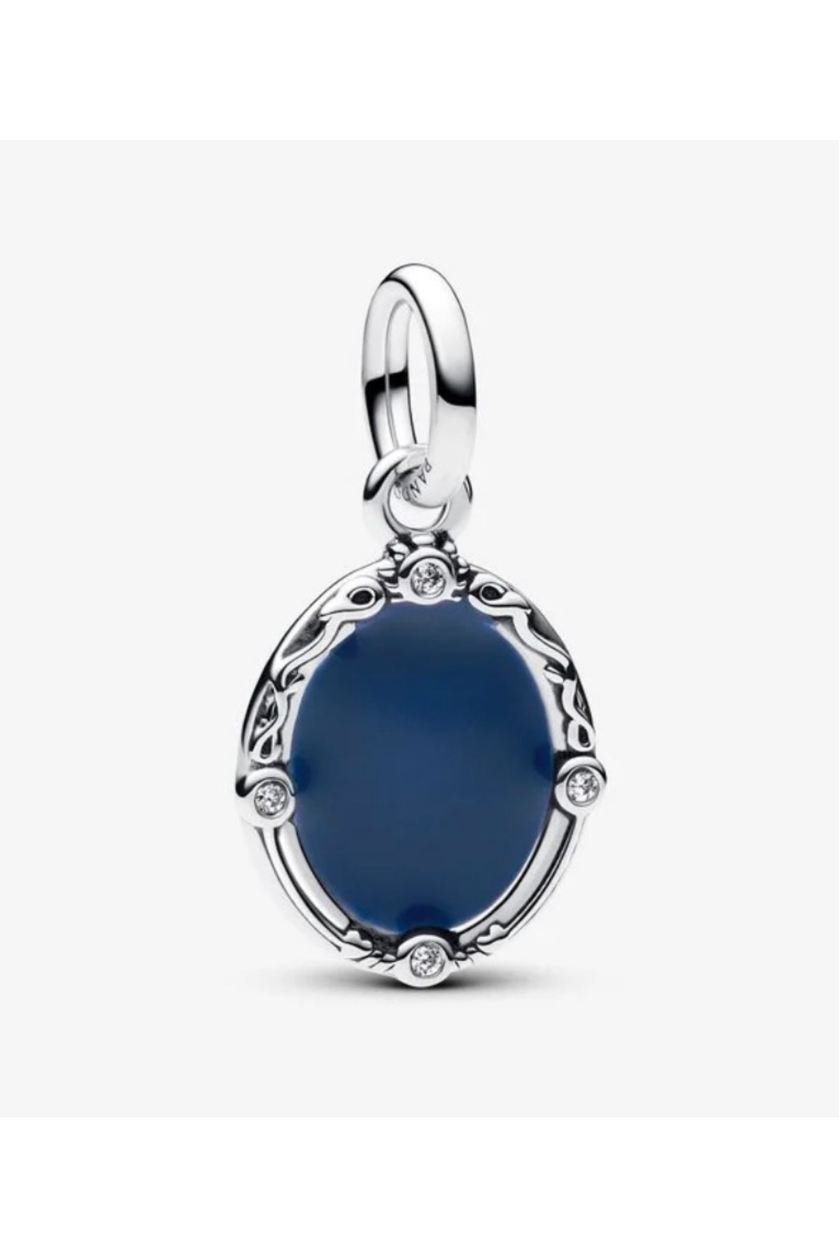 POSEİDONS JEWELLERY Poseidons Jewellery Disney Pamuk Prenses Sihirli Ayna 925 Ayar Gümüş Charm