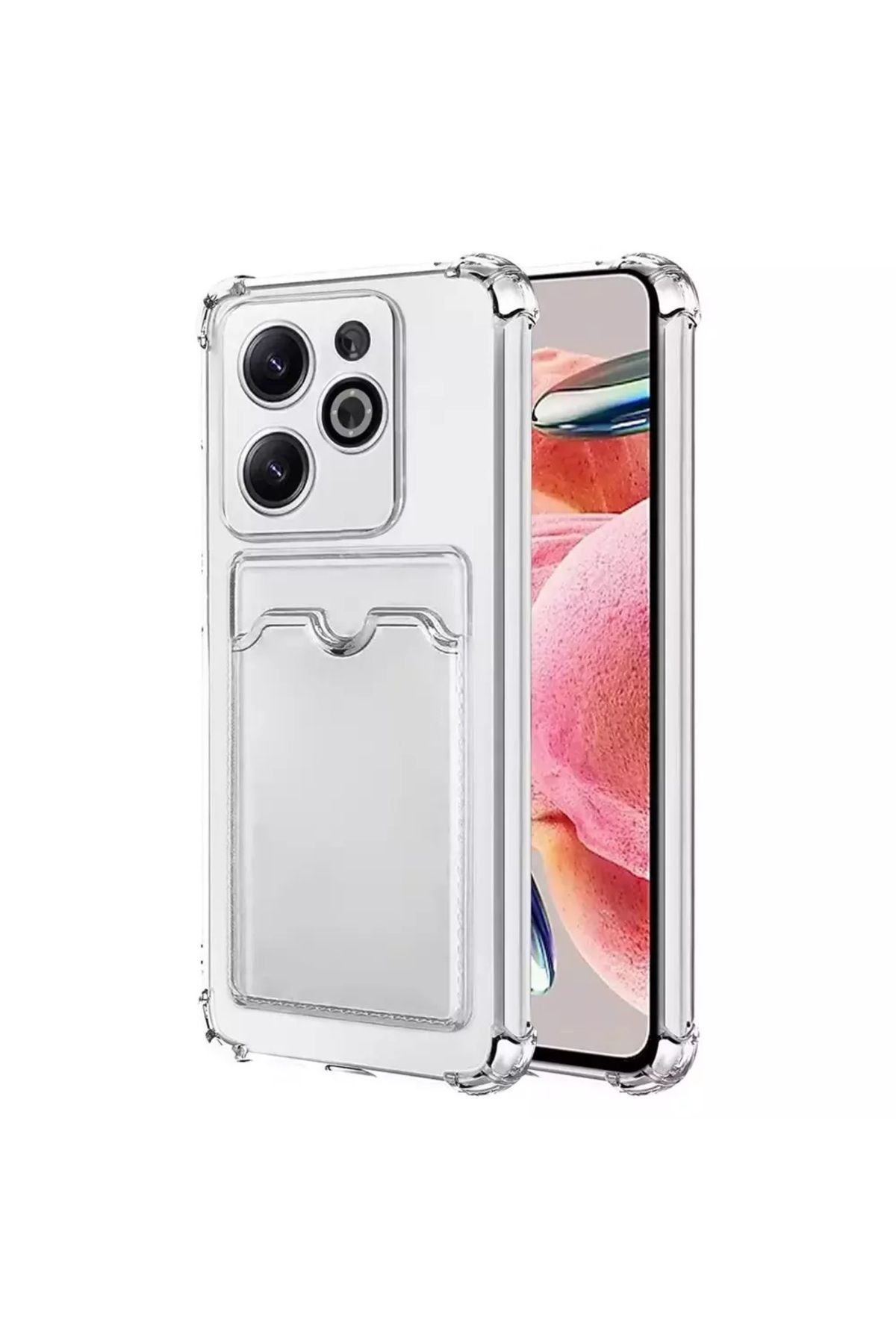Di Aksesuar İnfinix Hot 20i Kartlıklı Şeffaf