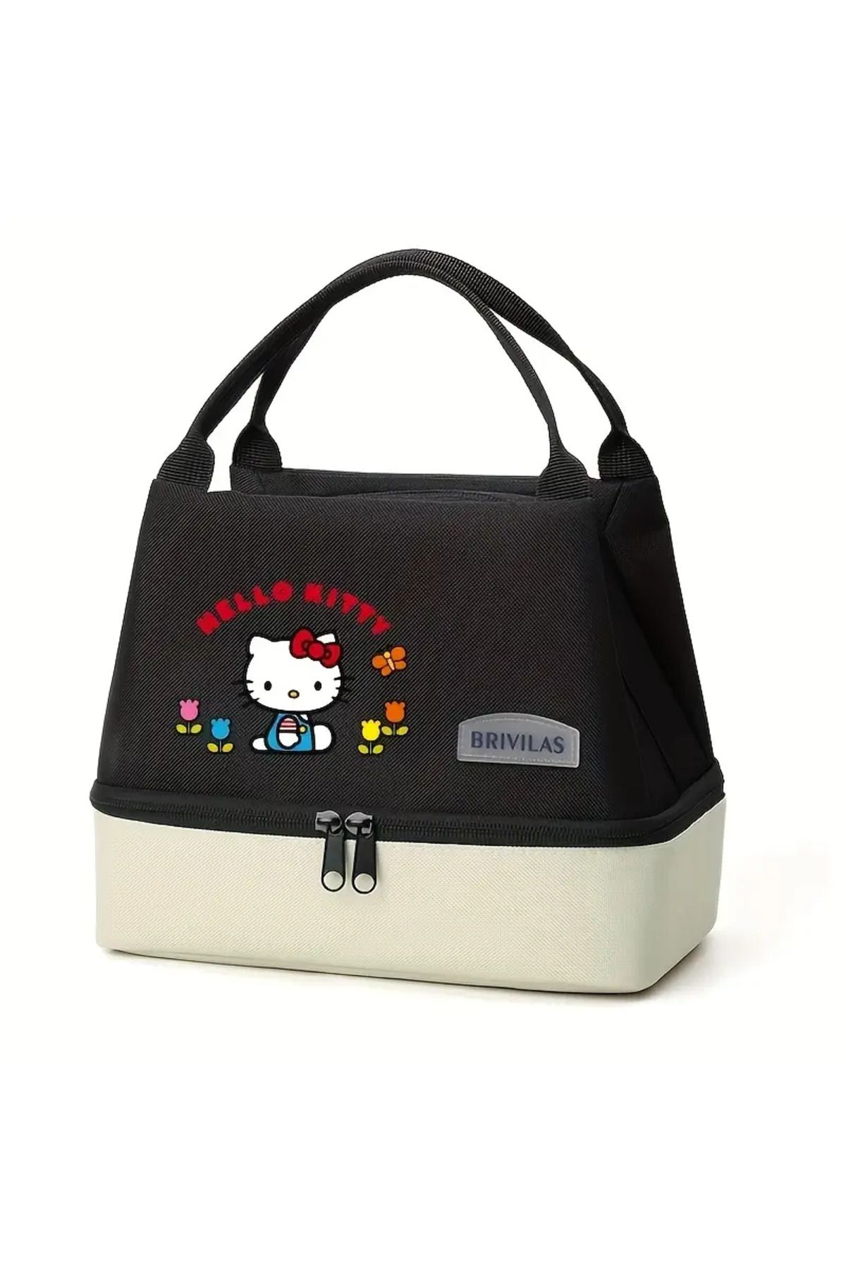 ada çanta kırtasiye Beslenme çantası Hello Kitty figürlü izoleli sıcak soğuk koruma çift bölmeli BRILIVAS AD4414