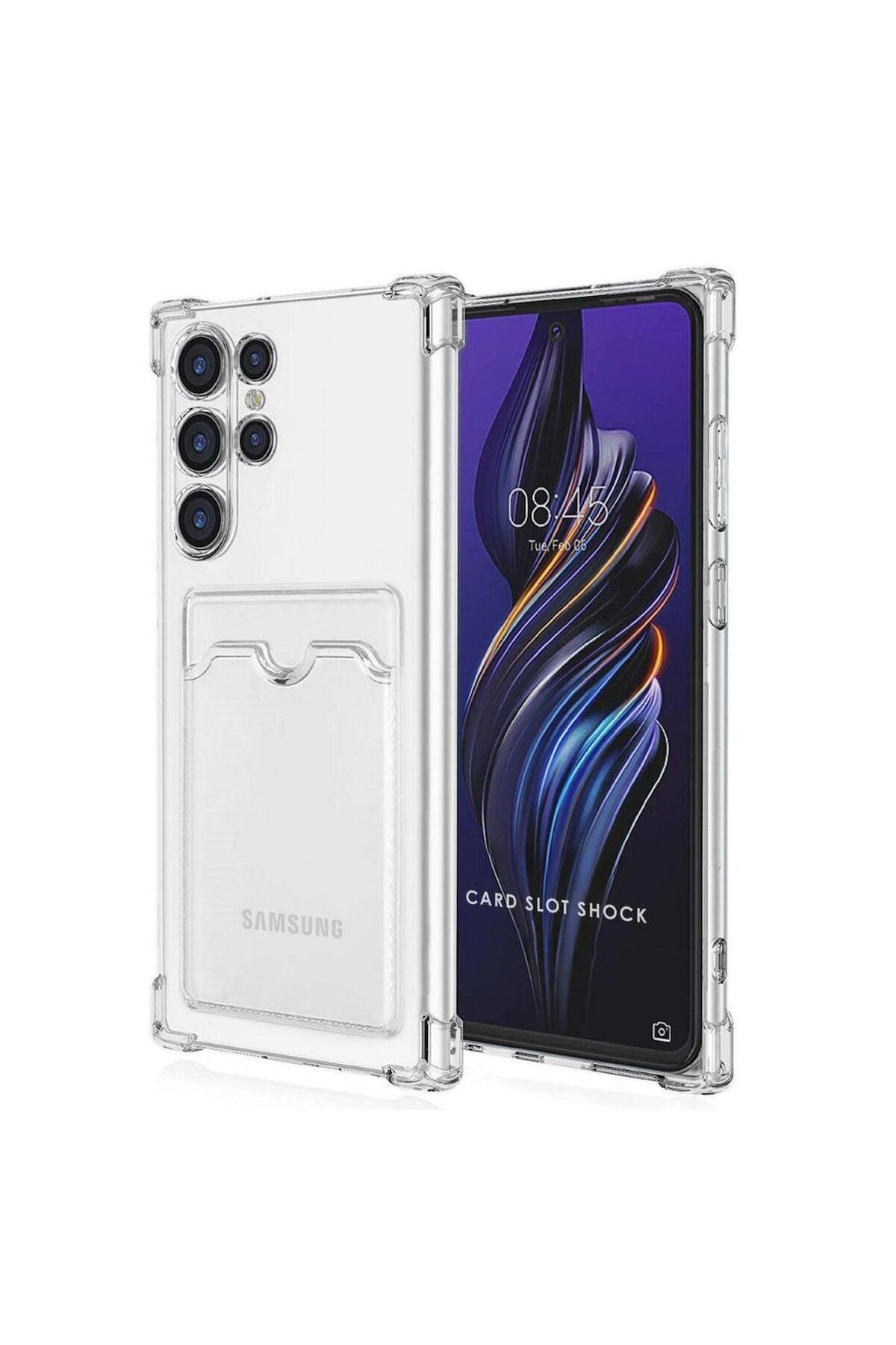 Di Aksesuar Samsung Galaxy S25 Ultra Kartlıklı Şeffaf
