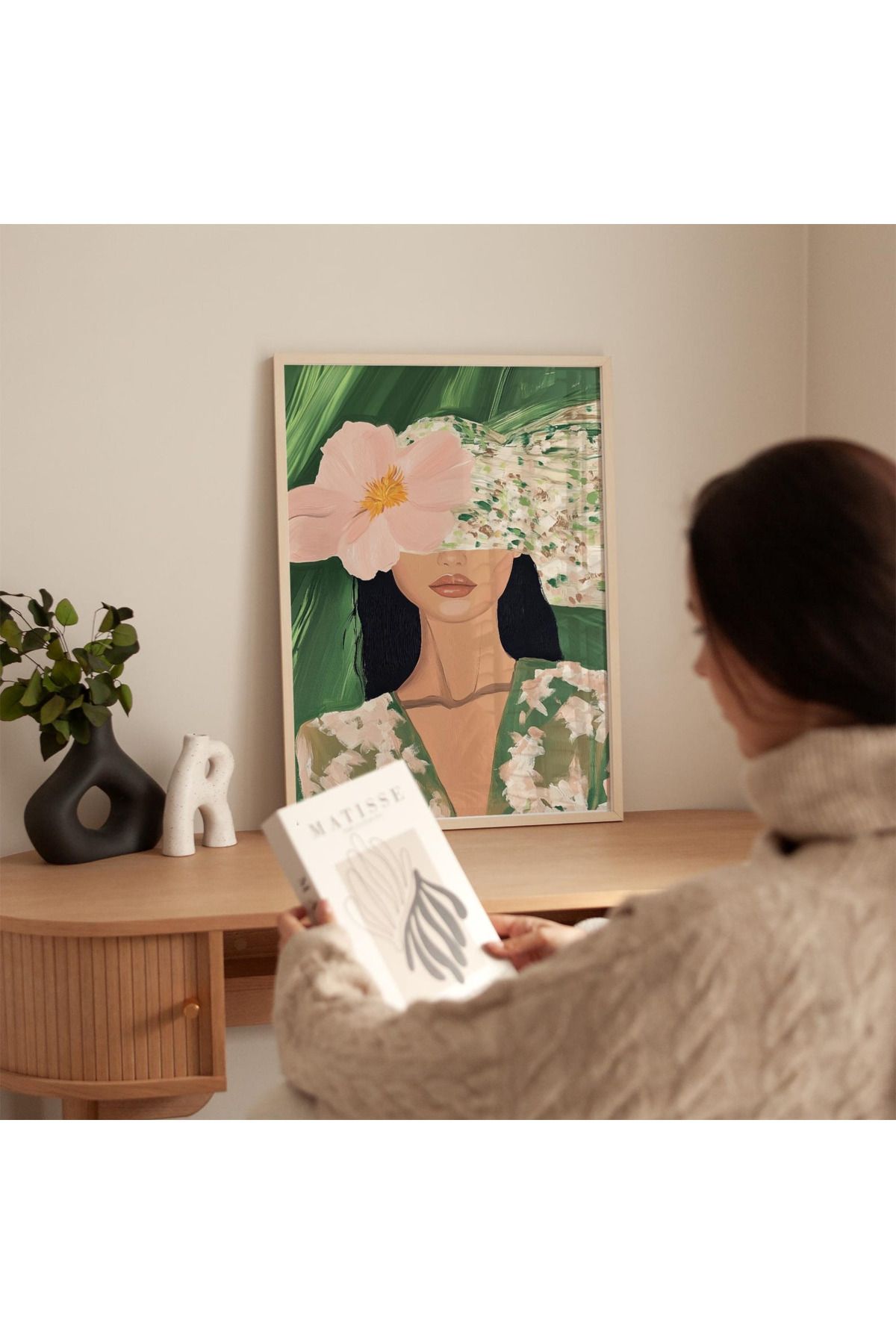 woodhomeworks tek parça salon ofis dekor tablo