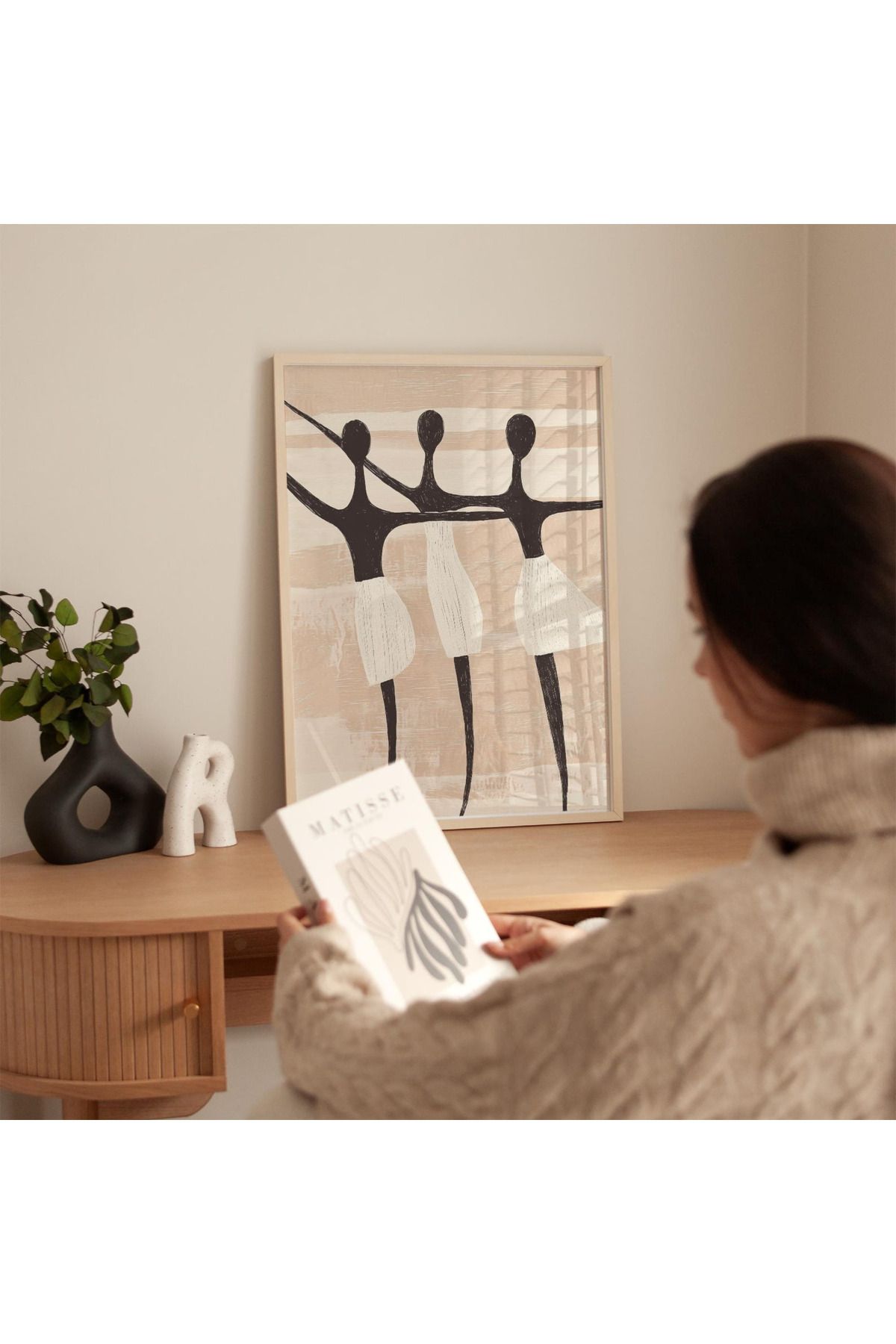 woodhomeworks tek parça salon ofis dekor tablo