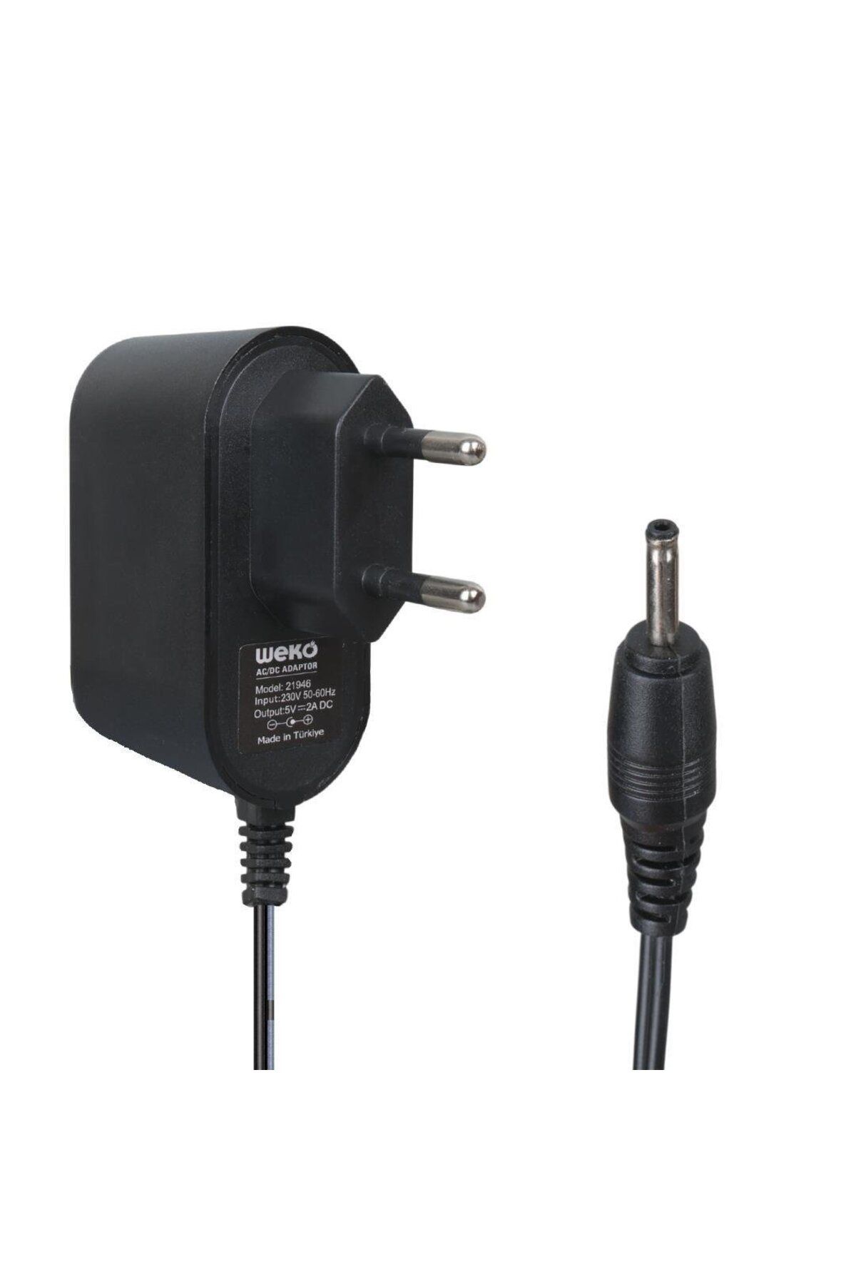WEKO WK-21946 5 Volt - 2 Amper 2.5*0.7 İnce Uç Yerli Üretim Tablet Pc Adaptörü