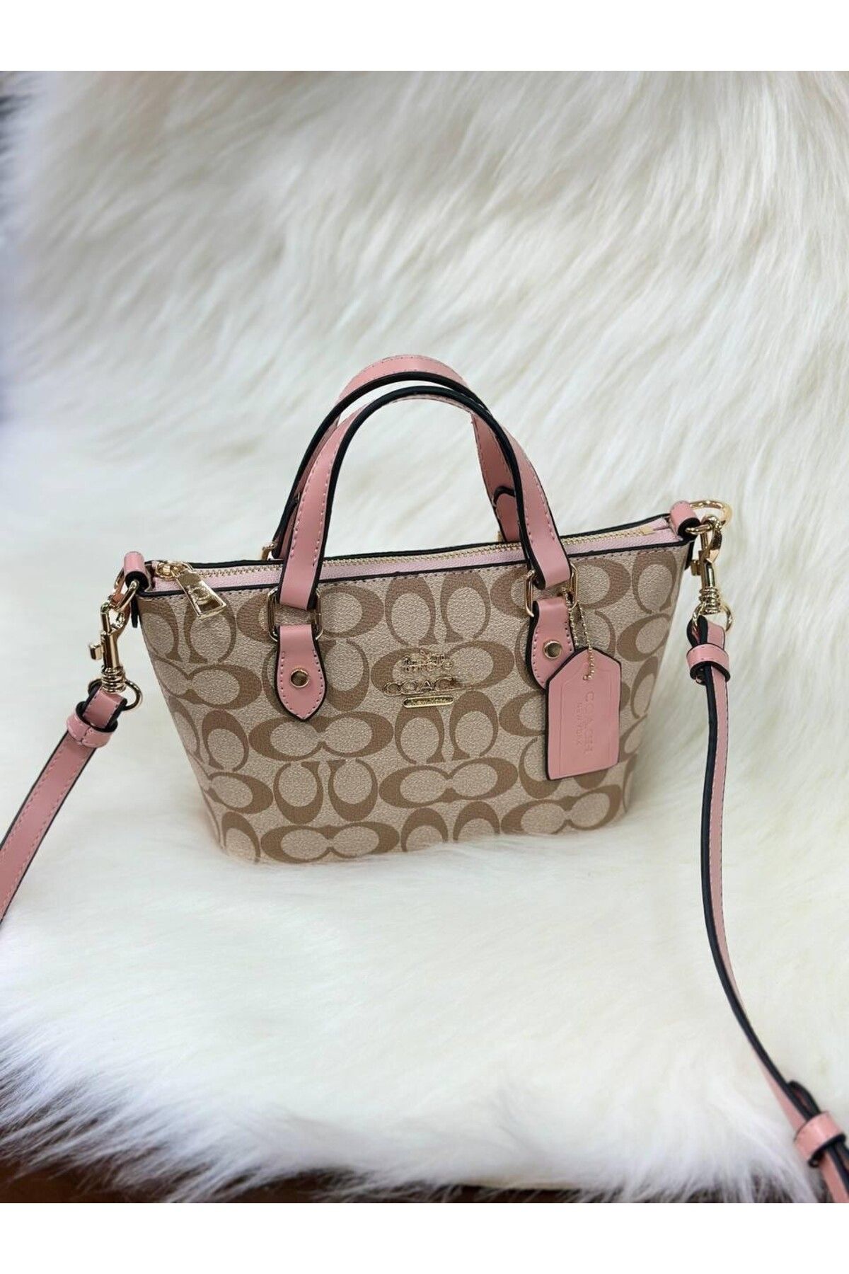 LEAUDER WOMEN KADIN MİNİ BOY GOLD AKSESUARLI ASKILI VE OMUZ ÇANTASI COAC-HH WOMEN BAG