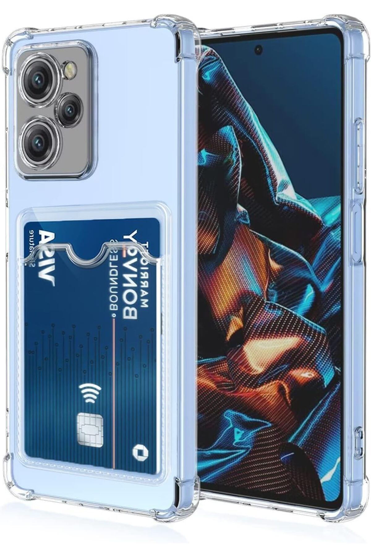 Di Aksesuar Poco X5 Pro Kartlıklı Şeffaf
